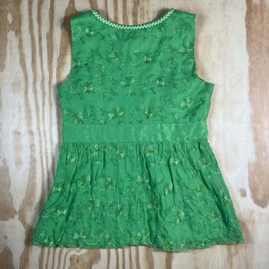 preloved Express embroidered chiffon babydoll blouse - XS/S