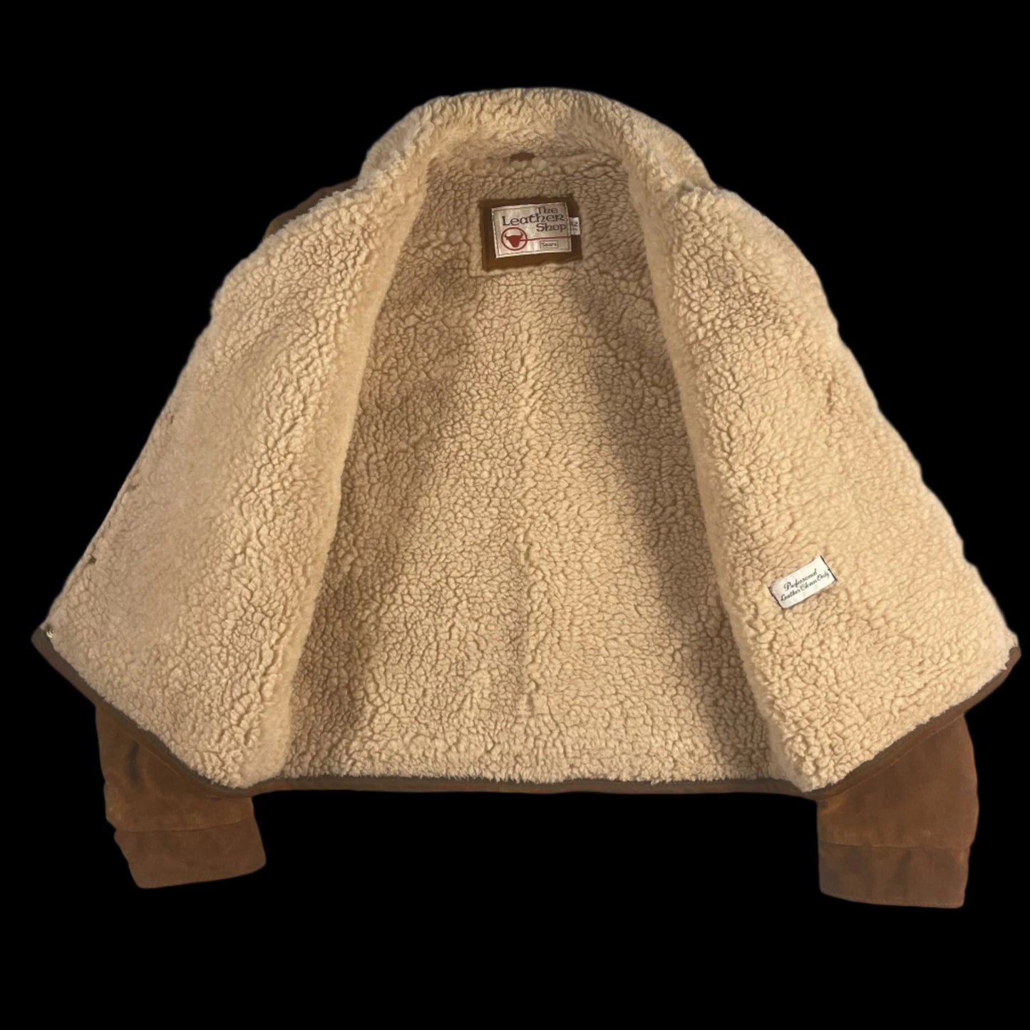70s vintage sherpa trucker jacket - size 42