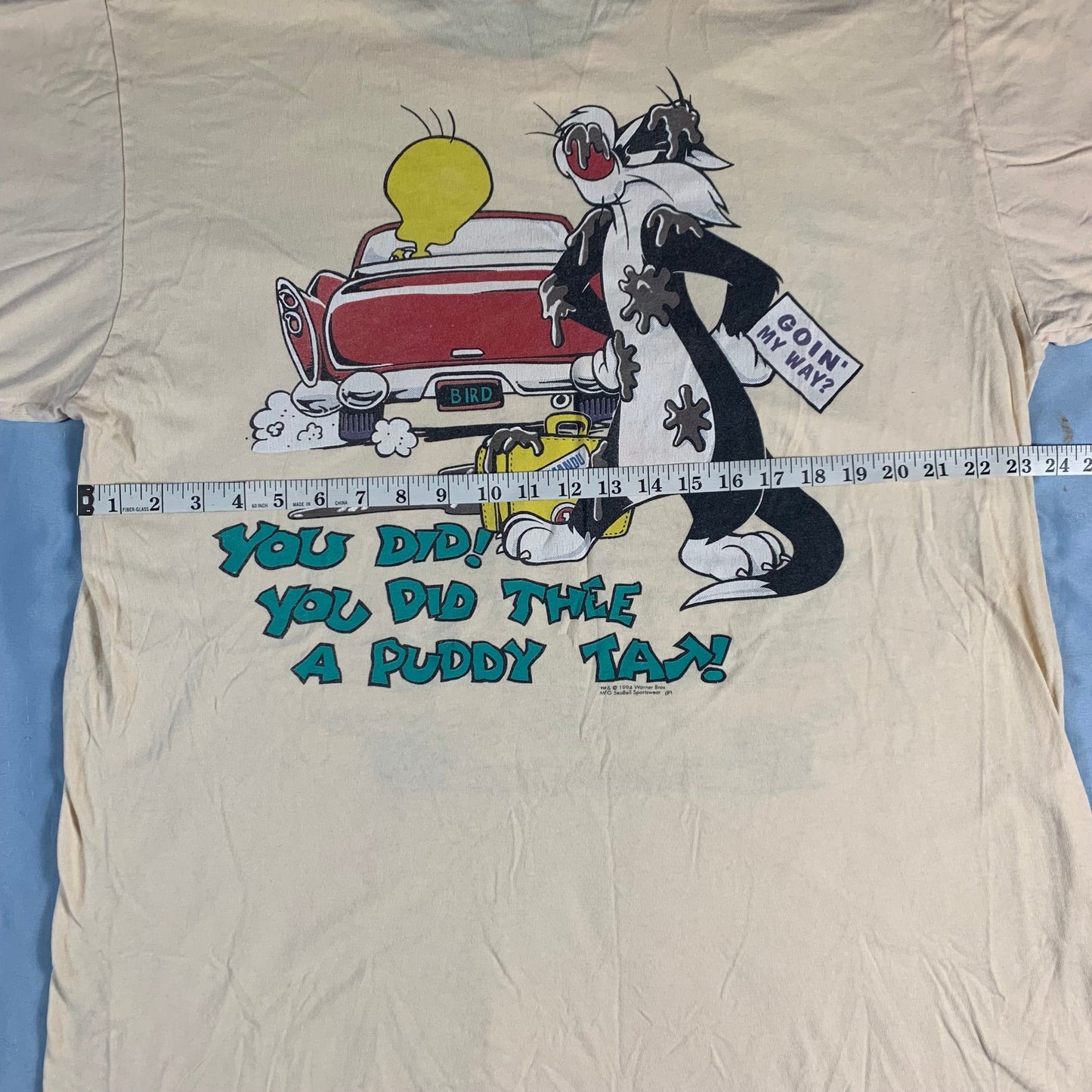 90s VTG Looney Tunes Tweety + Sylvester tshirt - size XL/XXL