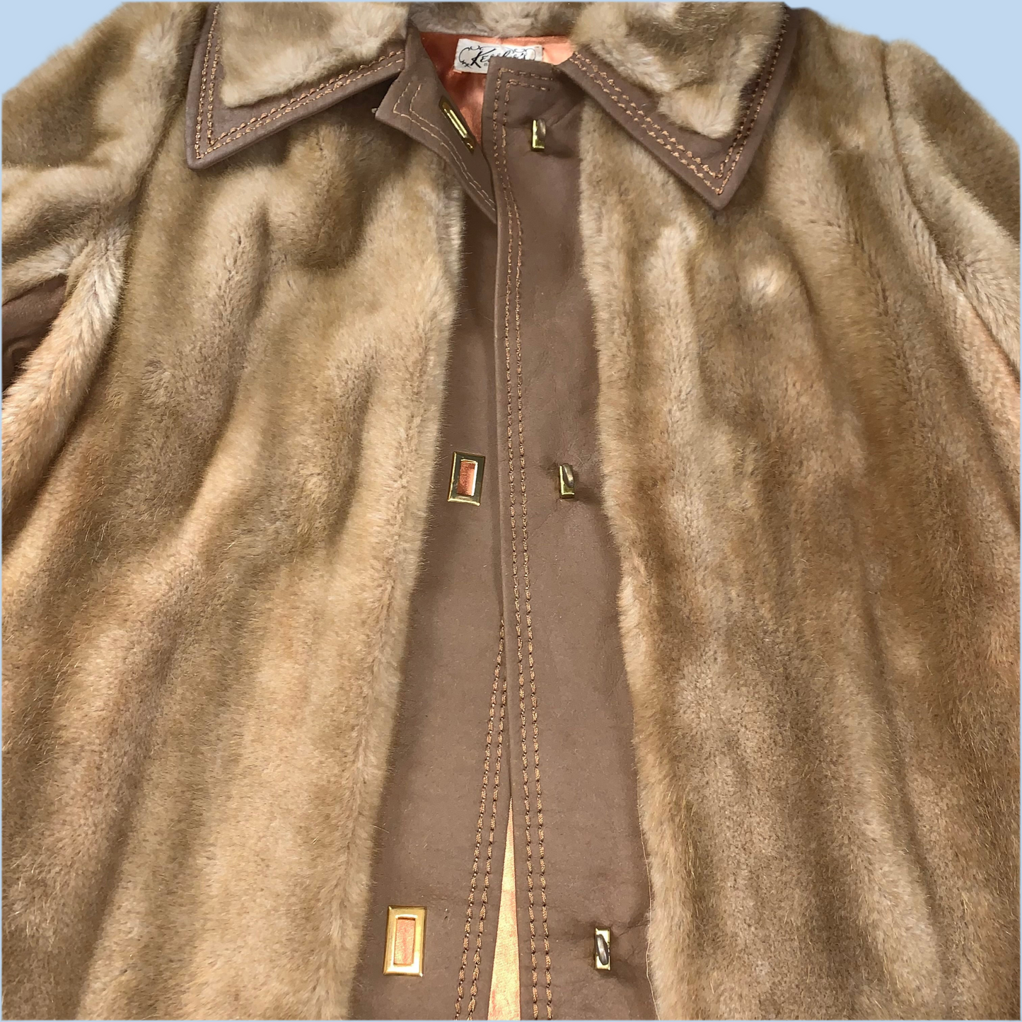 70s vintage fur coat - size S/M