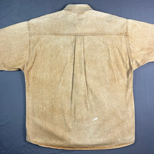 90s VTG L.A. Gate acid wash denim work shirt - L/XL