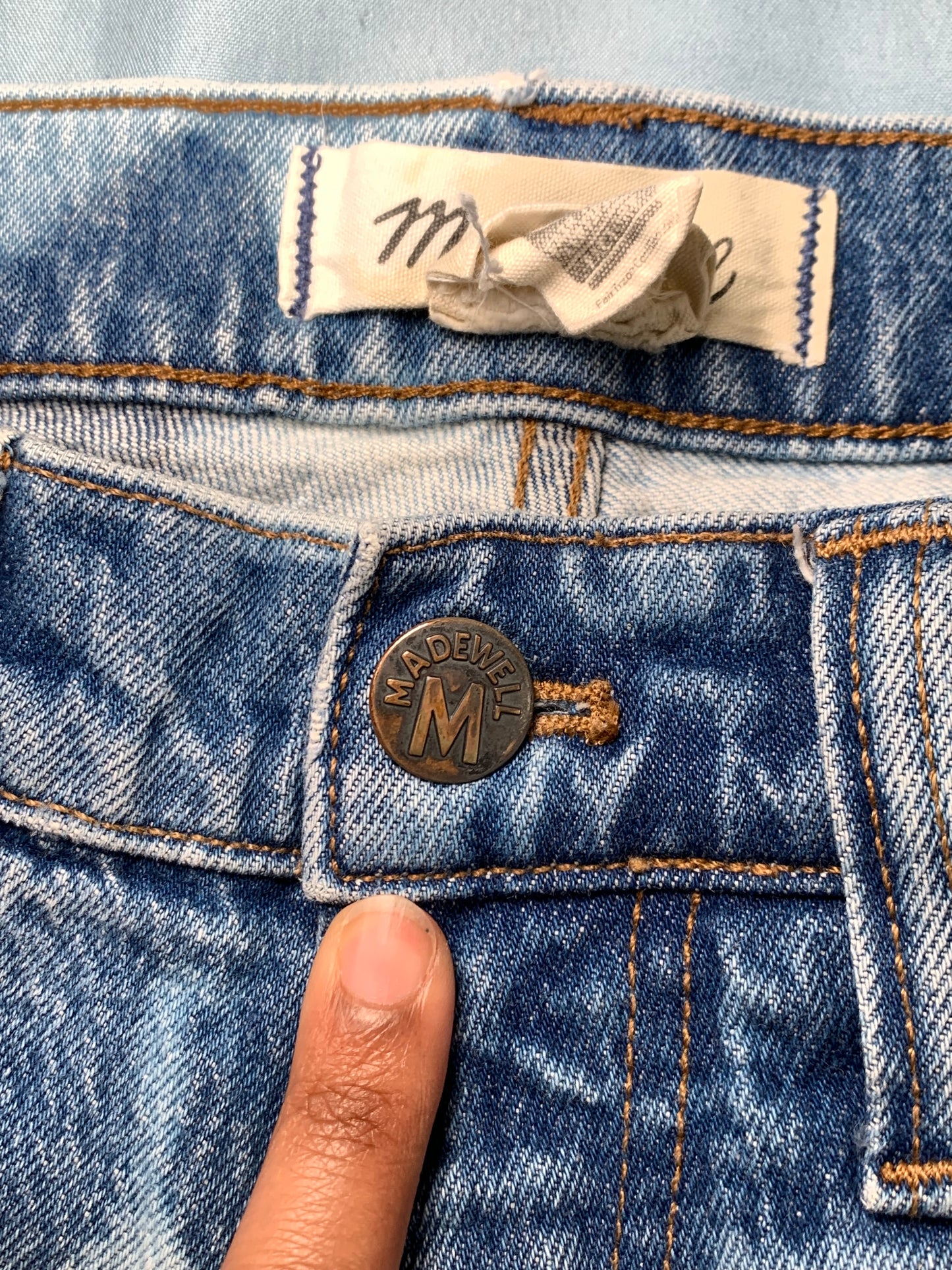 reworked Madewell denim shorts - S/M