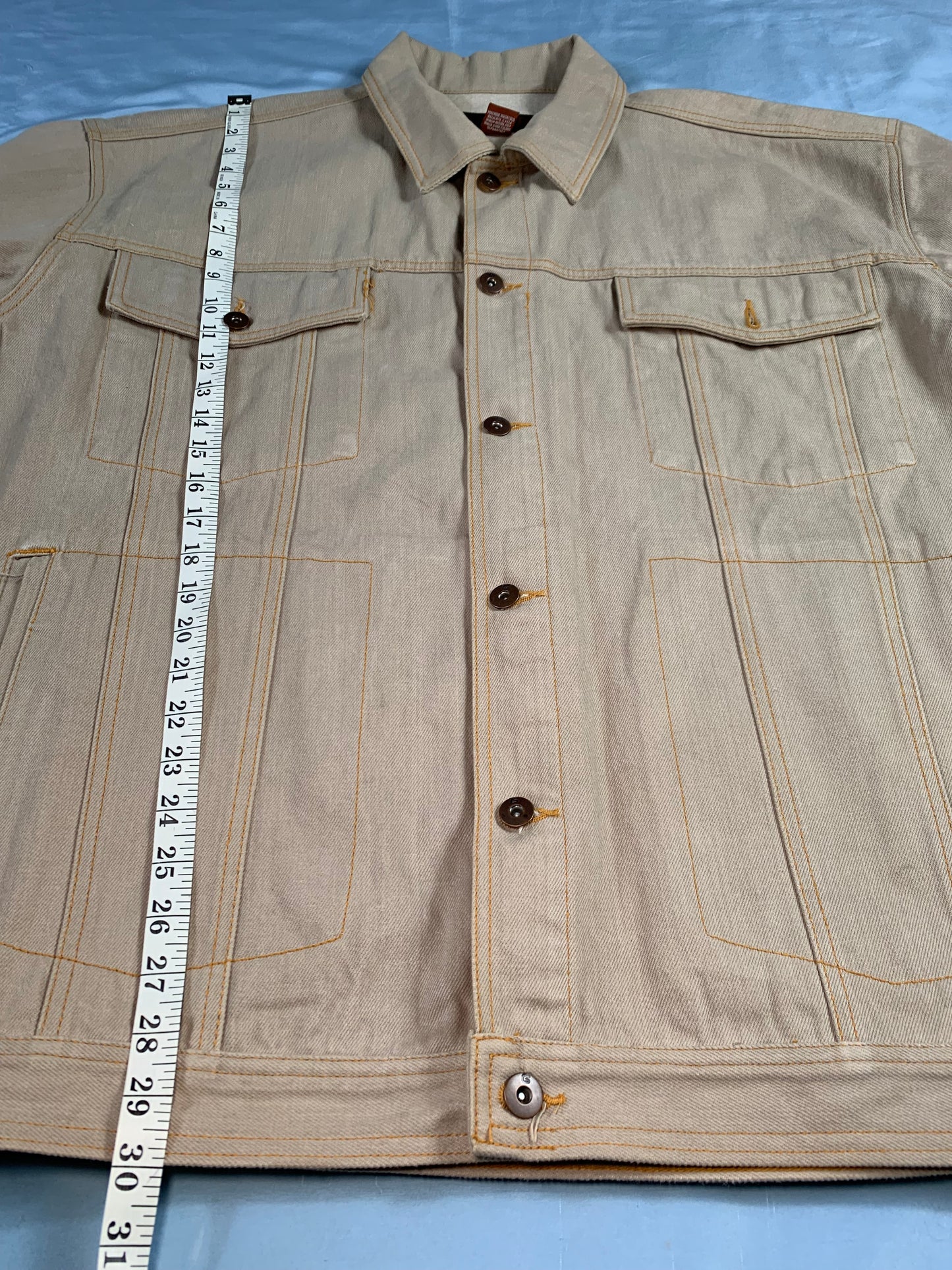 preloved NWOT brown denim jacket - size 2XL