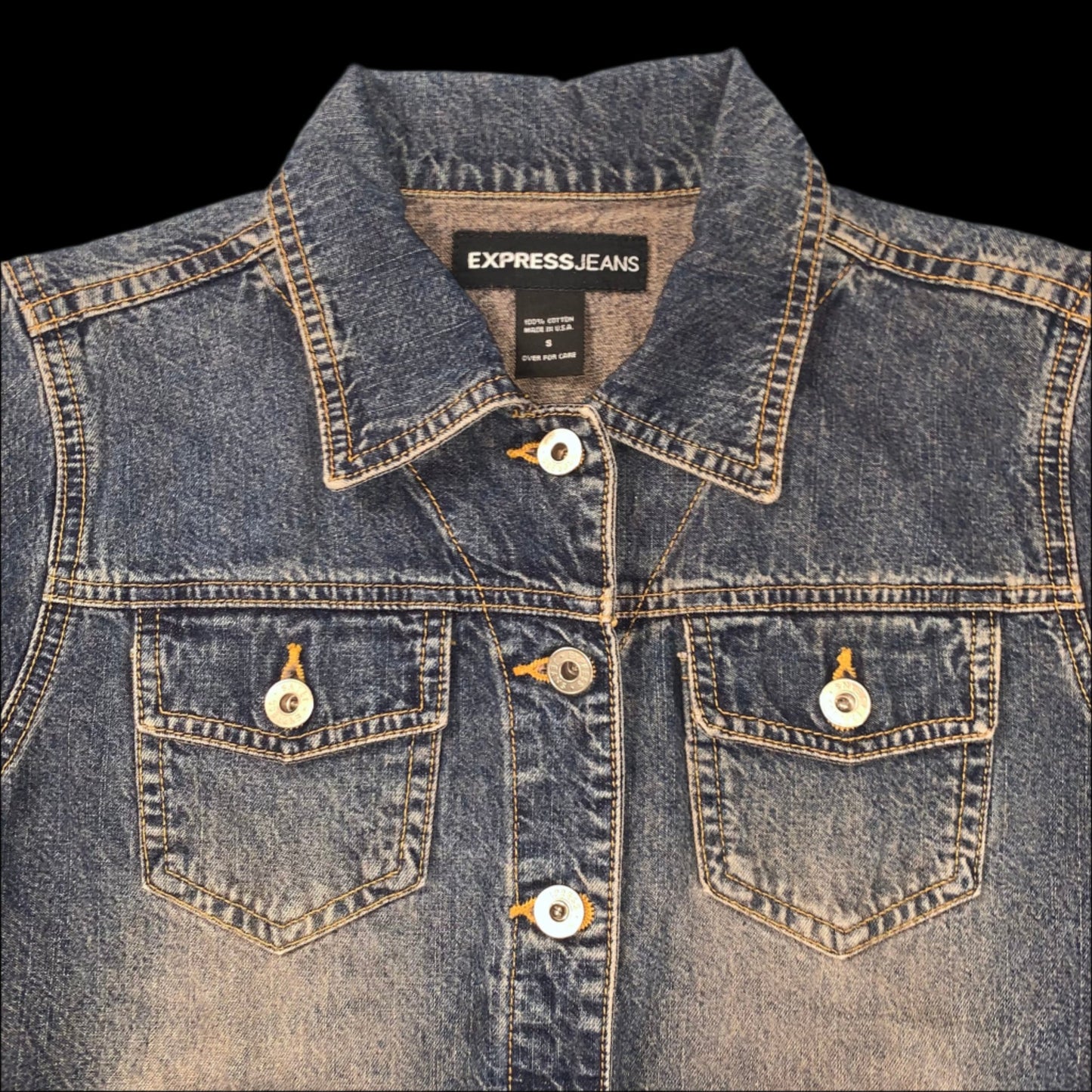 y2k vintage Express Jeans cropped jacket - size XS/S
