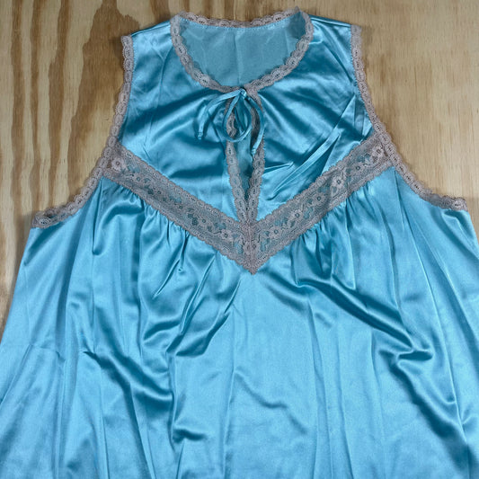 80s VTG Vanity Fair lace babydoll lounge set - S/M