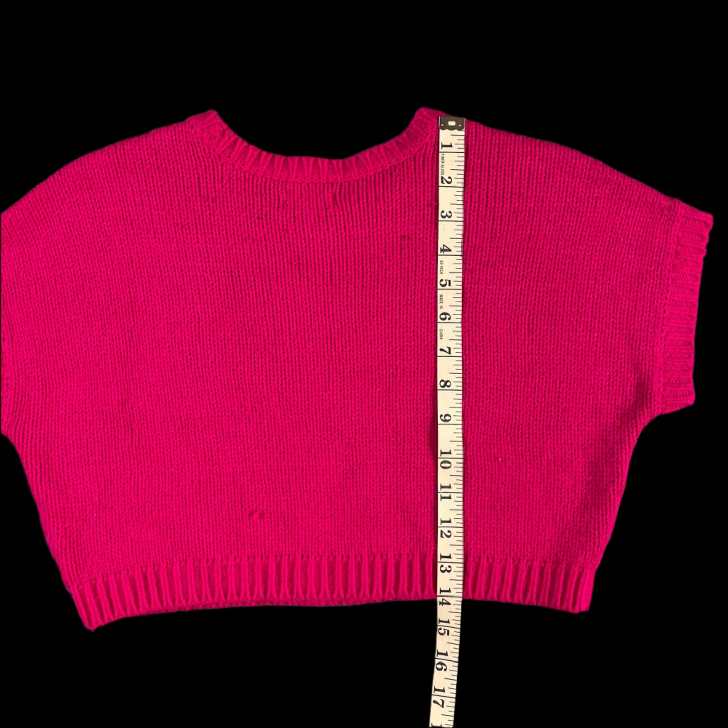 preloved cropped heart sweater - size XS/S