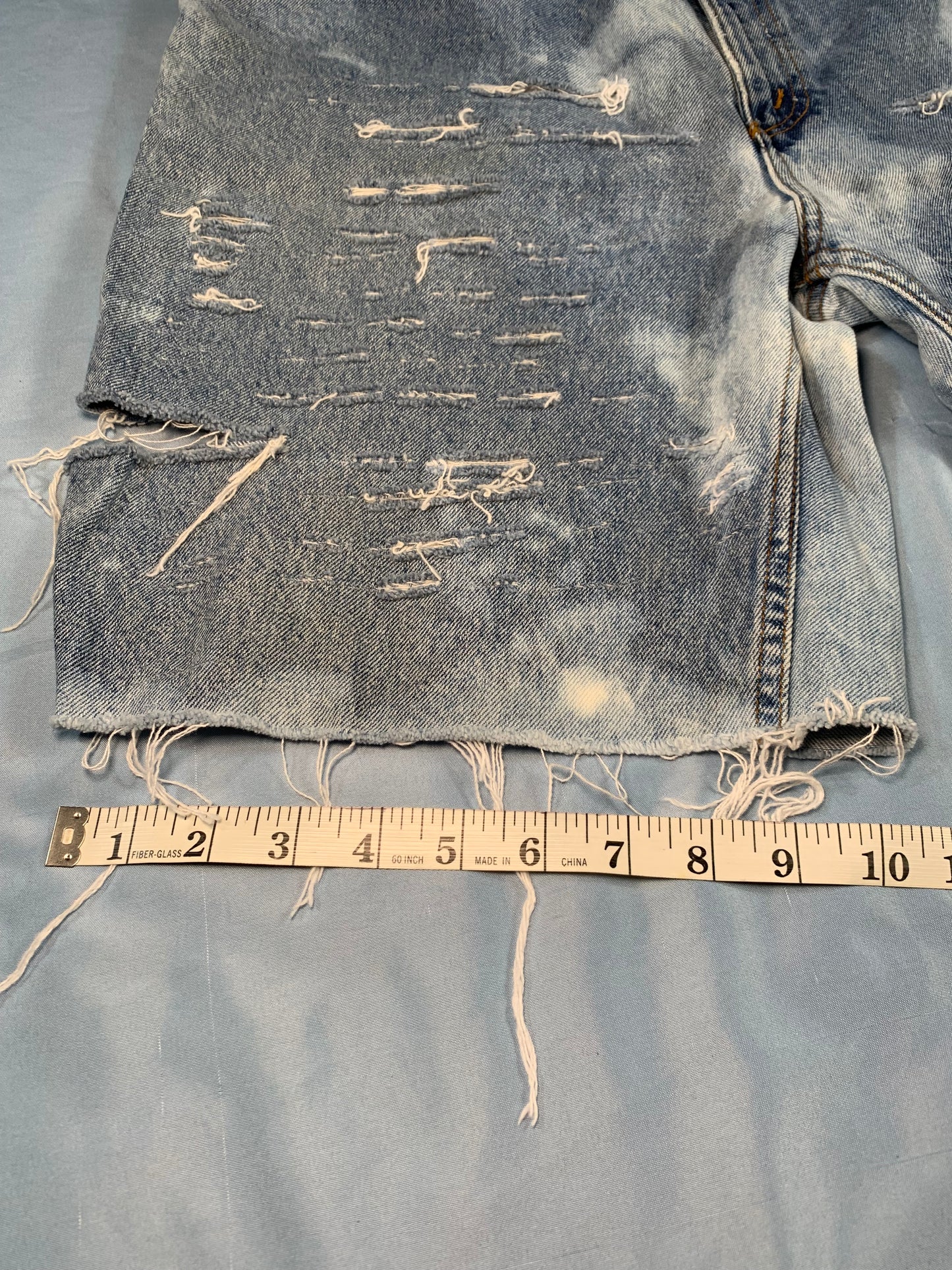 reworked distressed jorts - M/L