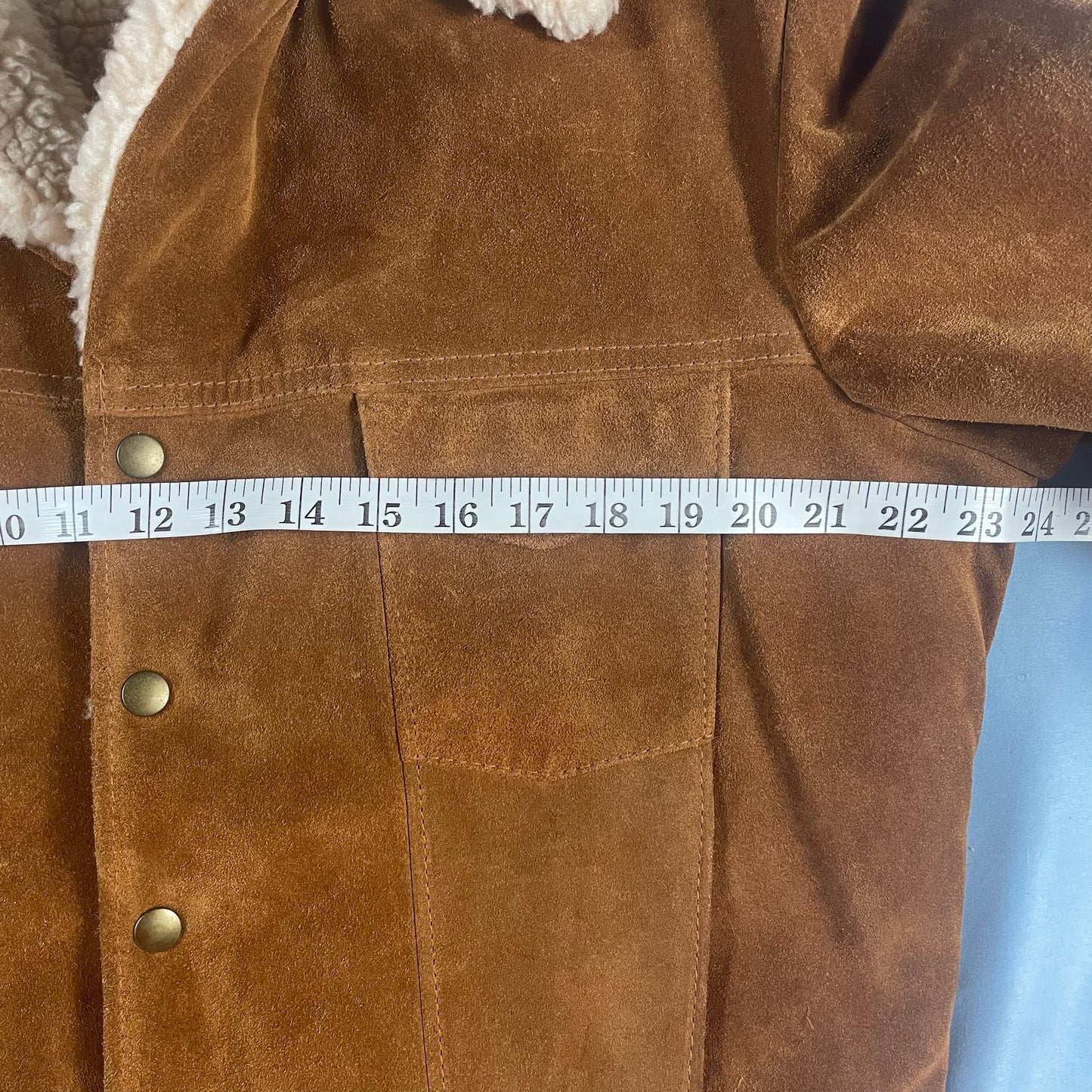 70s vintage sherpa trucker jacket - size 42
