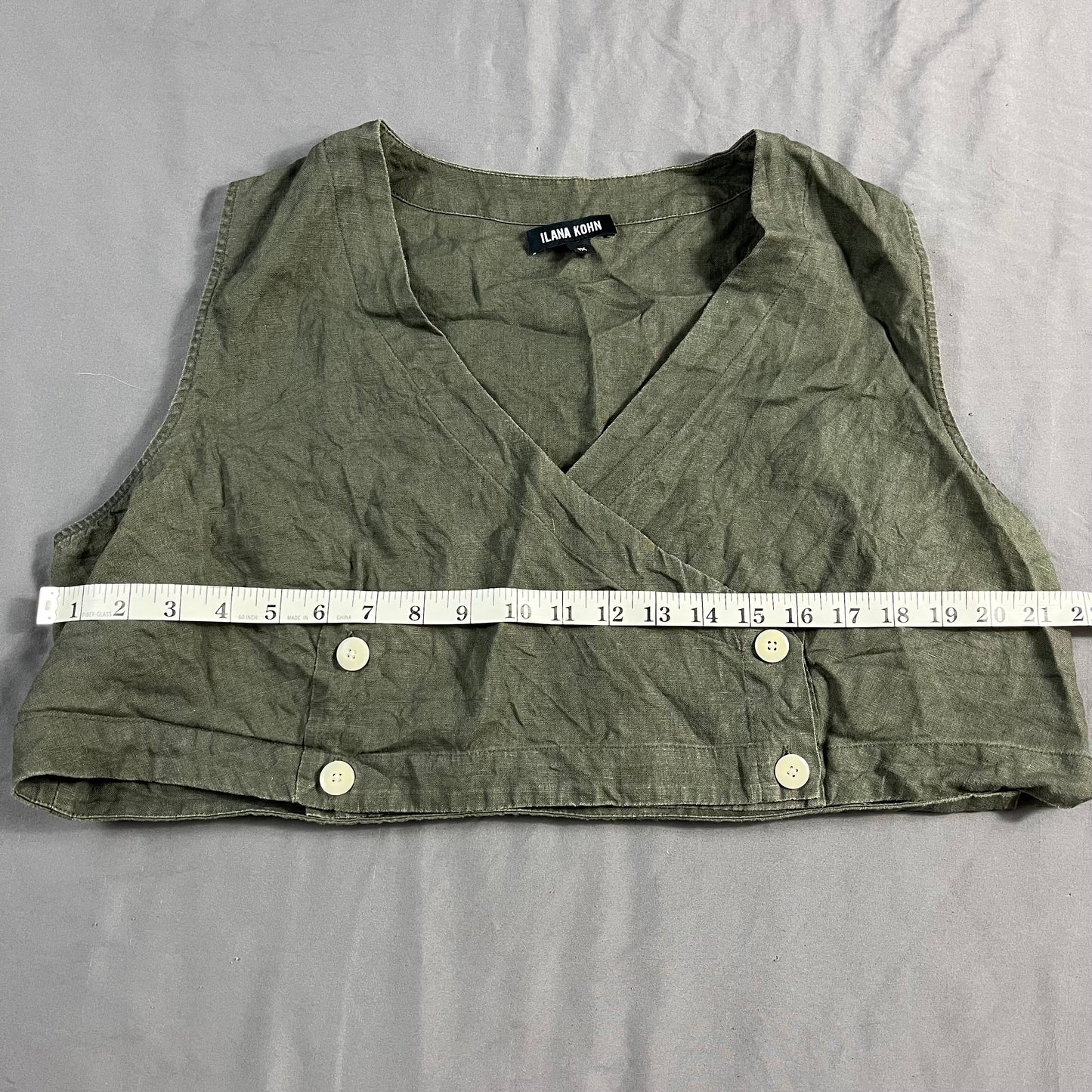 preloved Ilana Kohn archival camo green linen set - L/XL