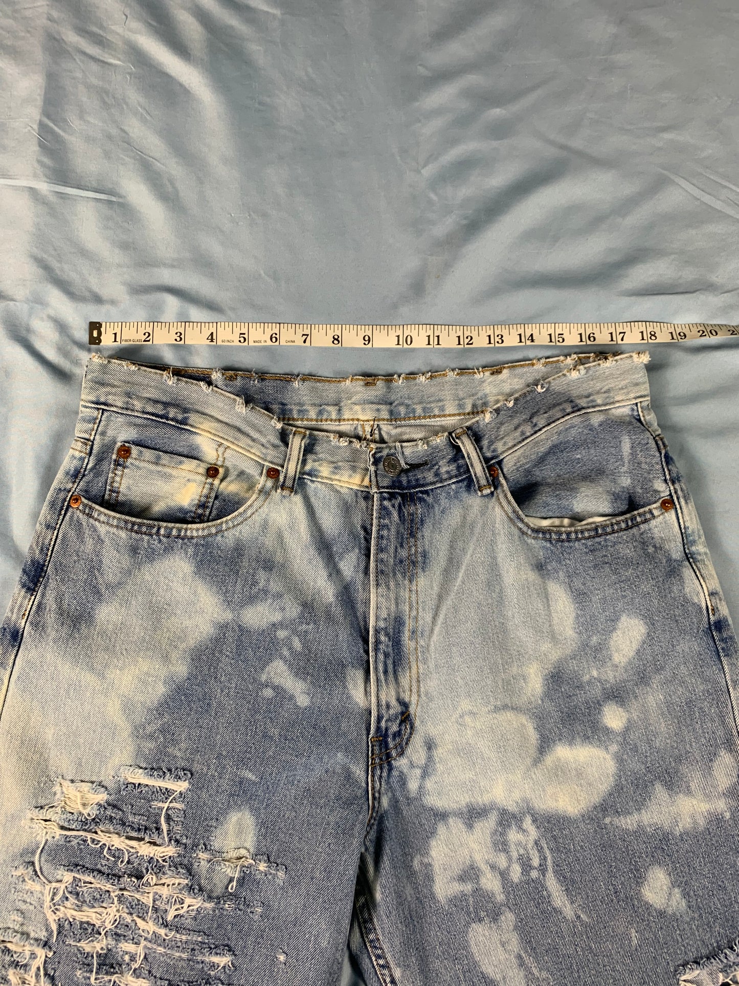 reworked Levi's distressed jeans - 36x33