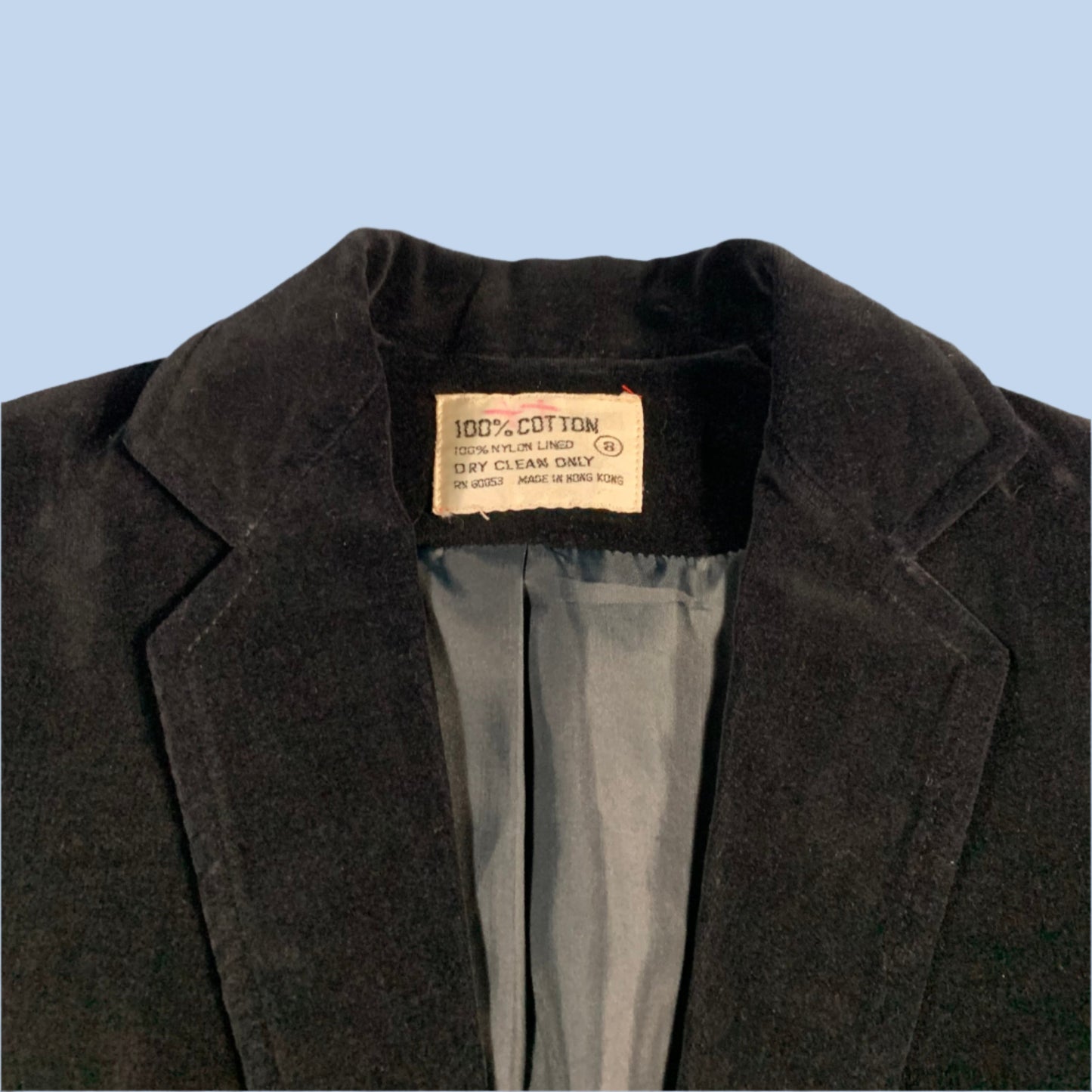 VTG black velvet blazer - size S/M