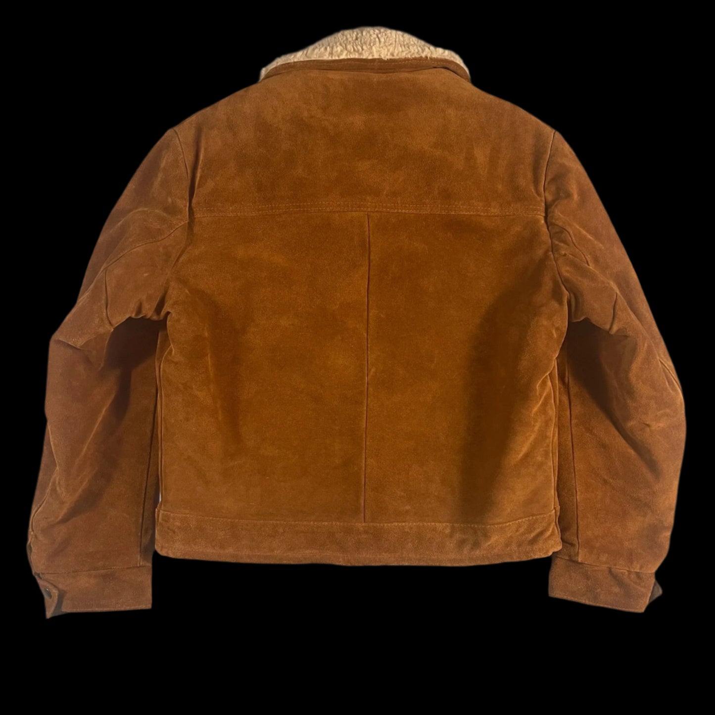 70s vintage sherpa trucker jacket - size 42