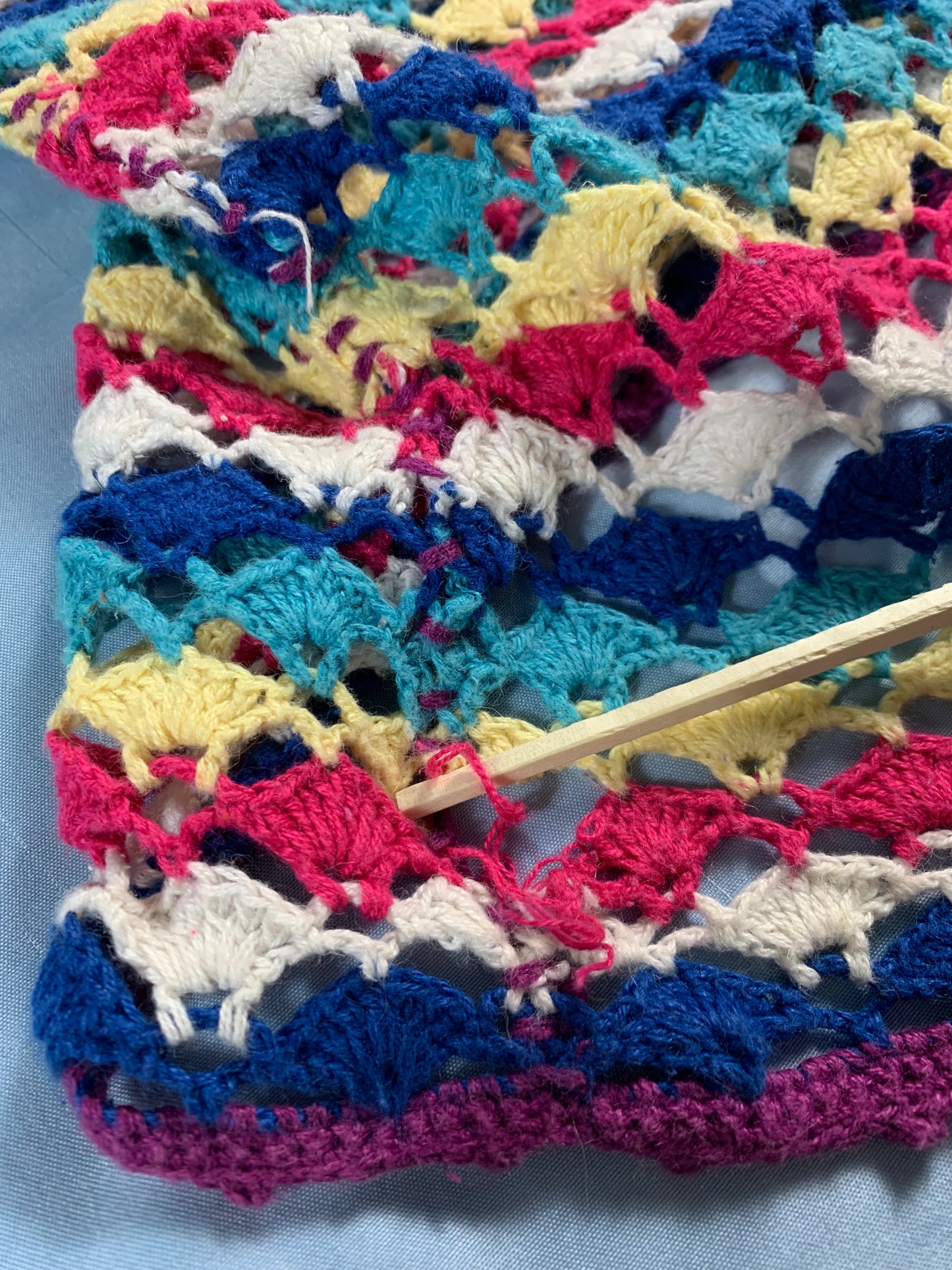 Y2K VTG cutout crochet tunic - size S/M