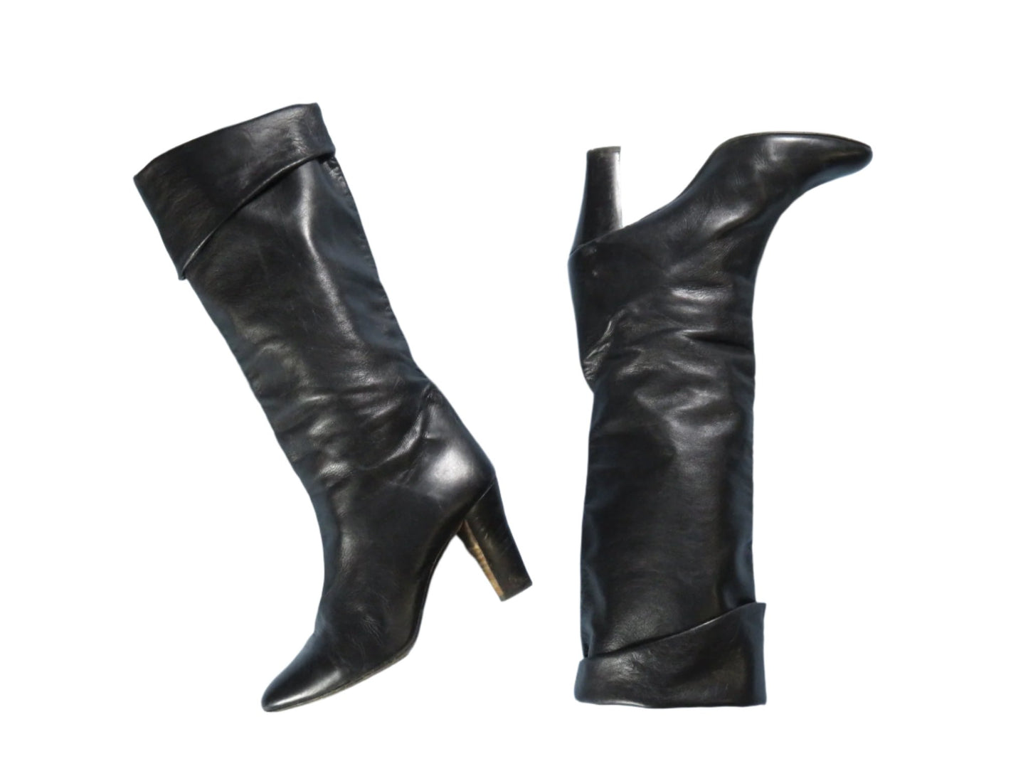80s vintage leather boots - 7.5W