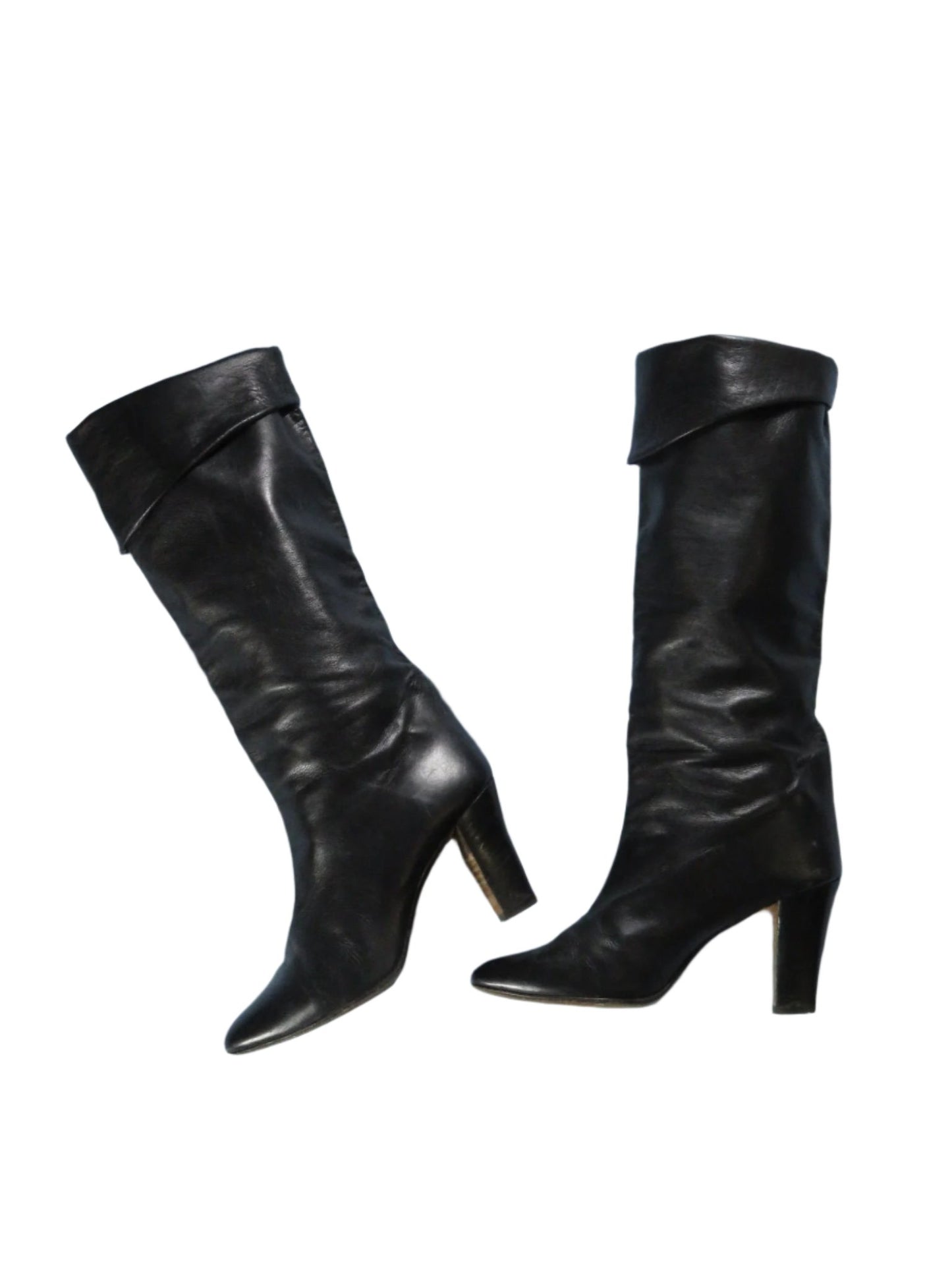 80s vintage leather boots - 7.5W