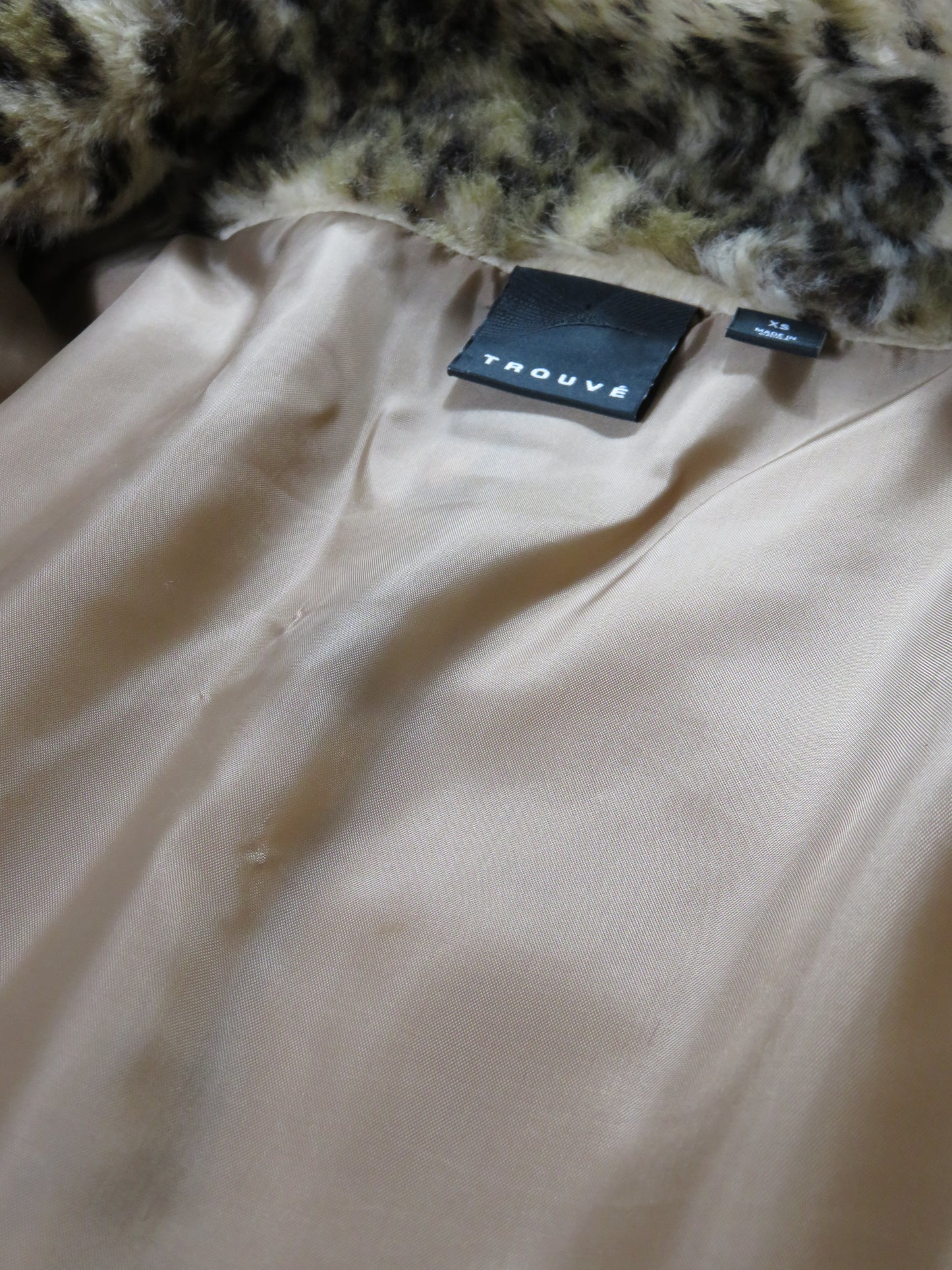 preloved cropped fur coat - XS/S