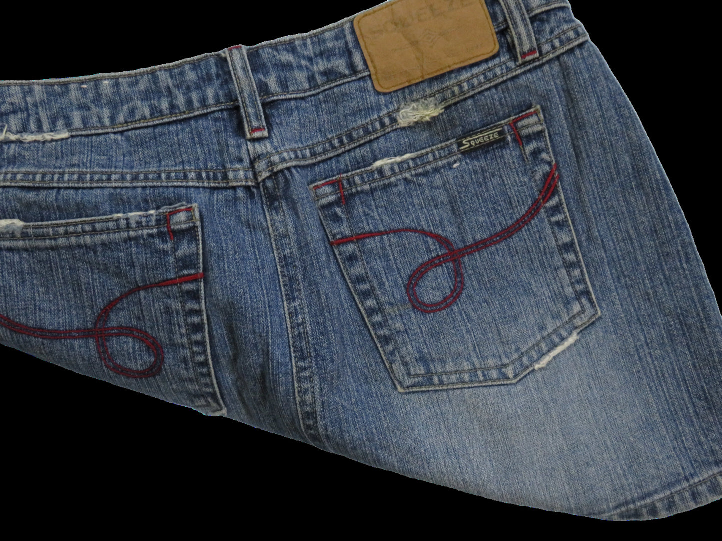 y2k vintage jean mini skirt - size S