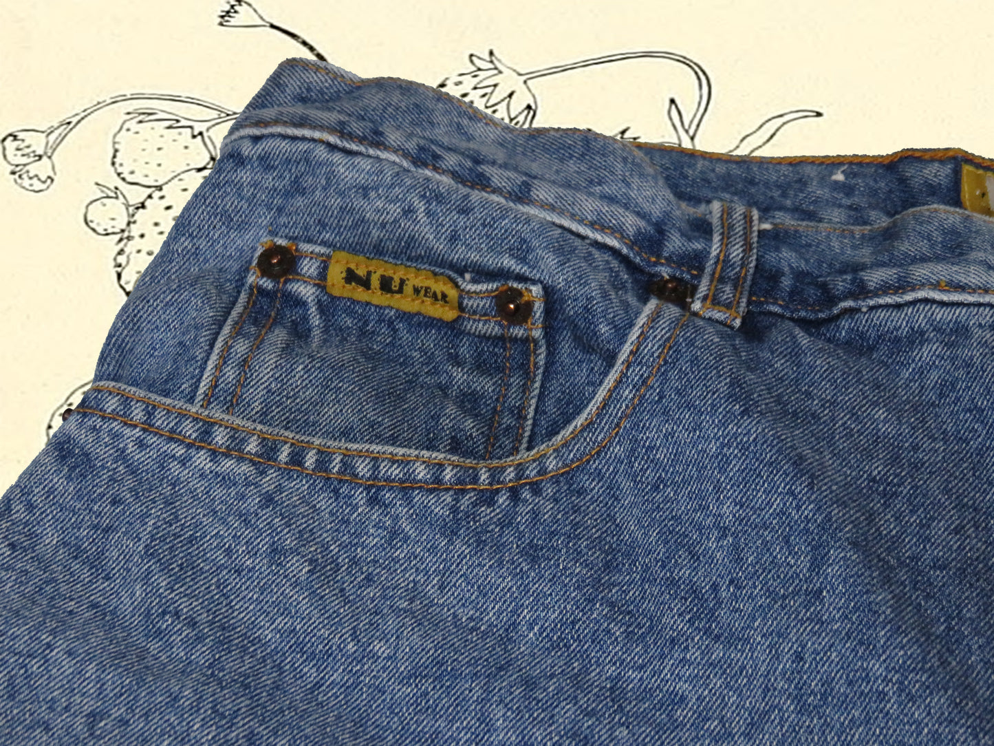y2k vintage reworked NU Wear jorts - size 36