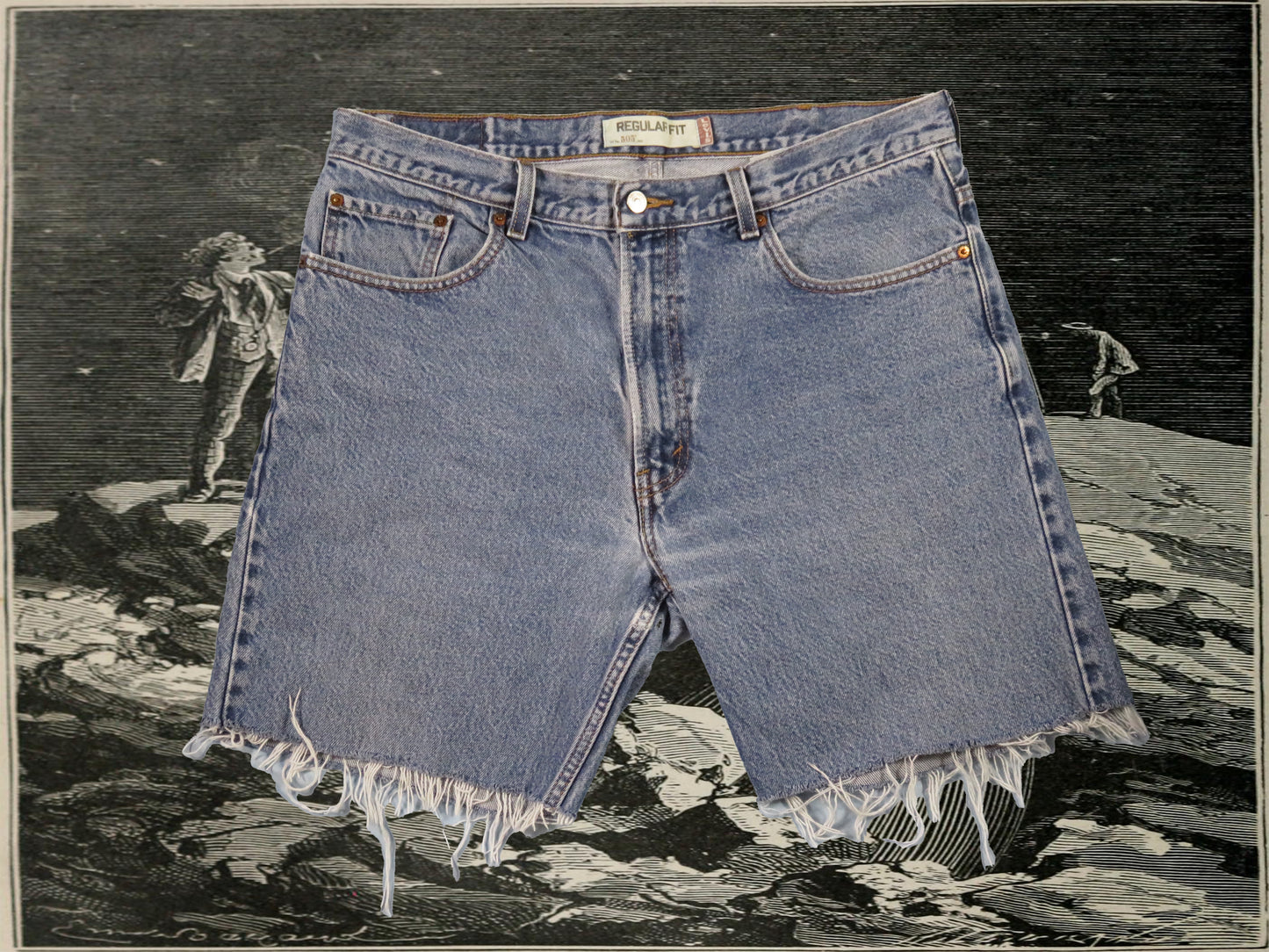 reworked Levi's 505 jorts - size 38