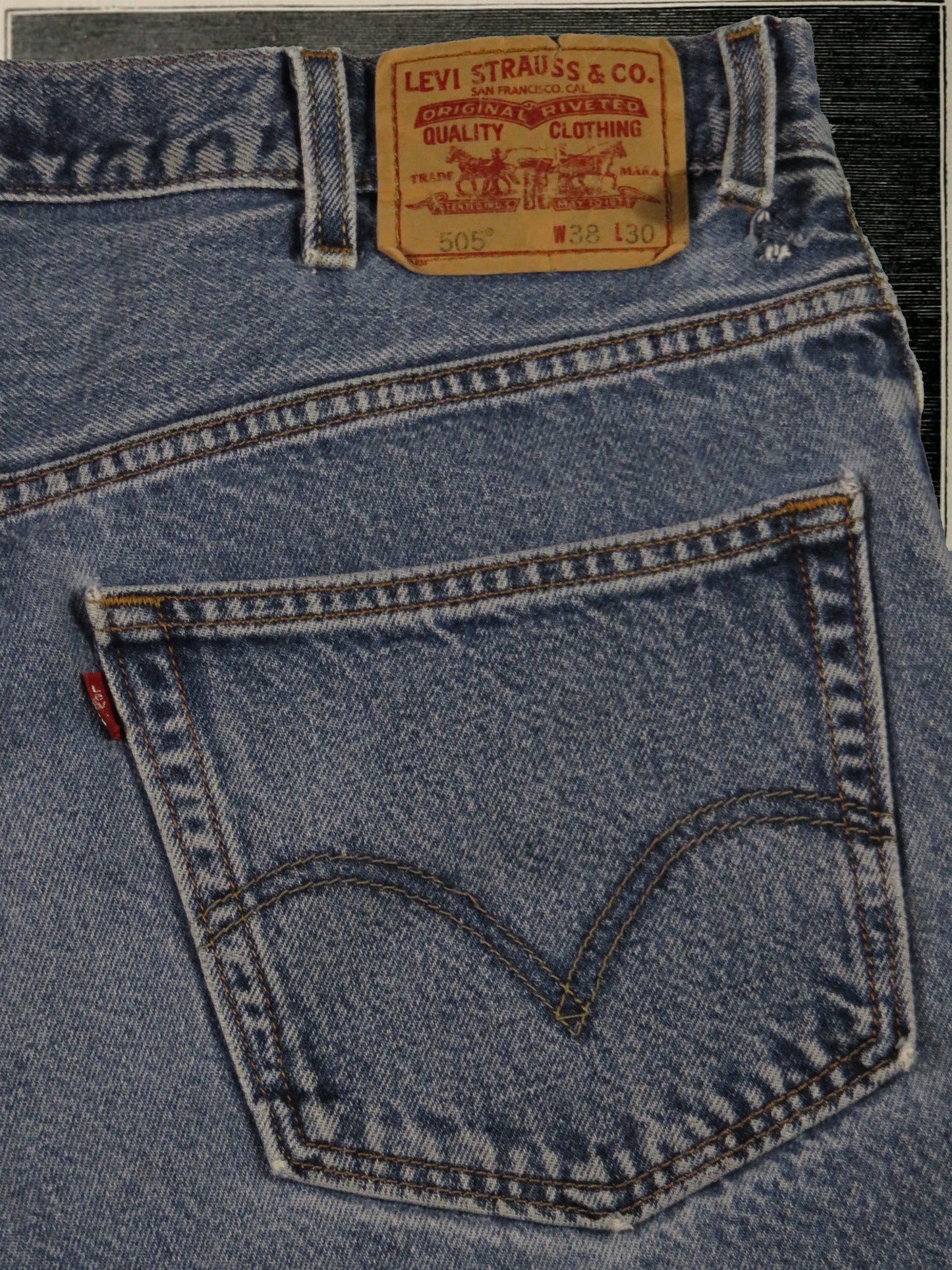 reworked Levi's 505 jorts - size 38