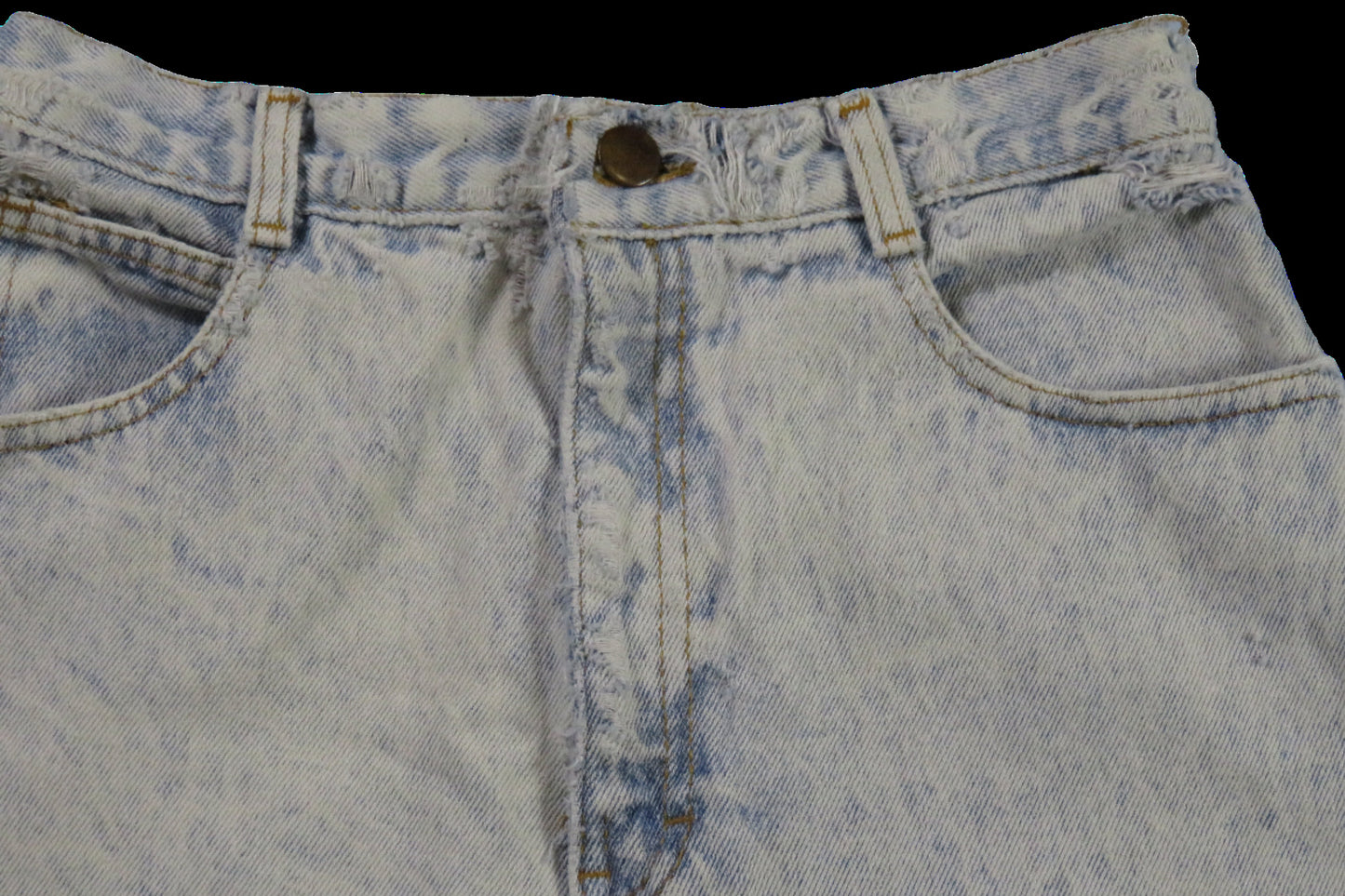 80s vintage jack mulqueen acid wash jean skirt - size XXS