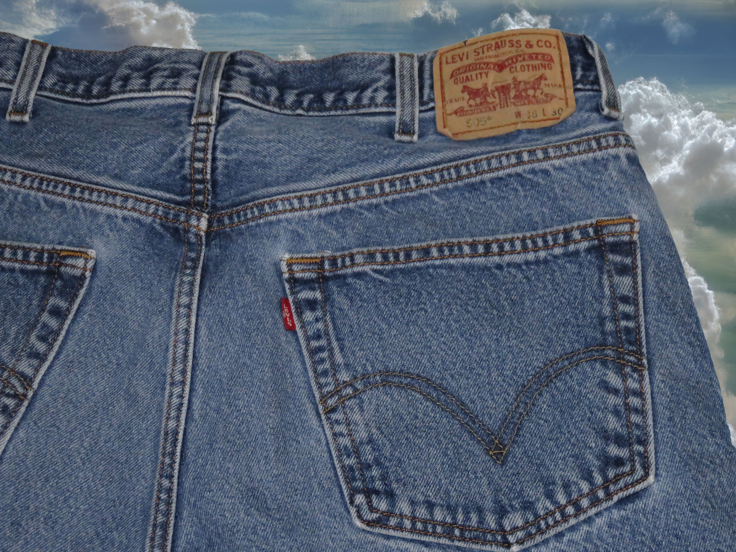 reworked Levi's 505 jorts - size 36