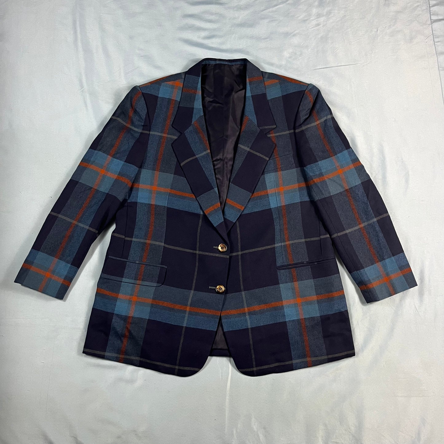 70s 80s VTG plaid sport coat jacket - size M/L