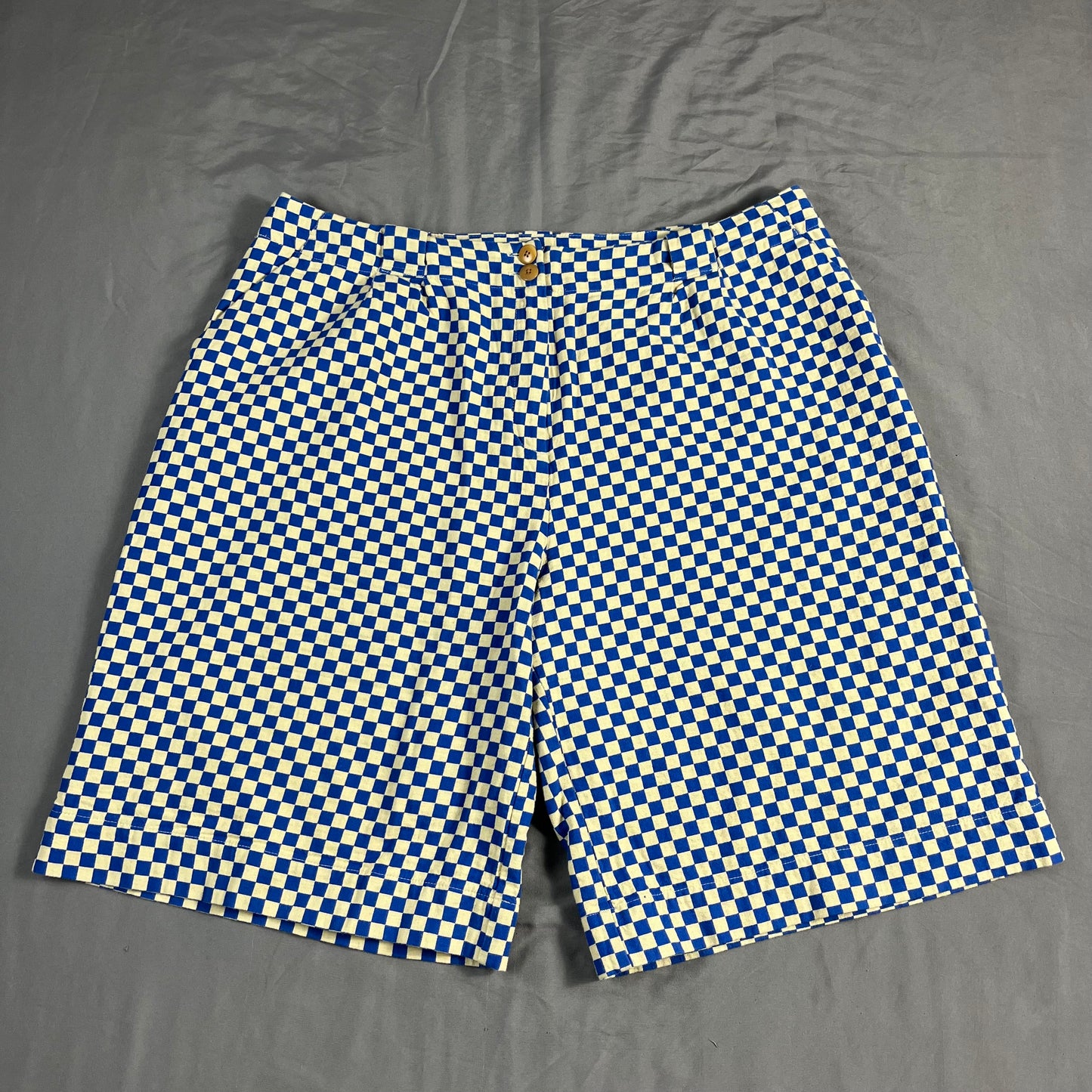 preloved Ilana Kohn archival blue checker shorts - L/XL