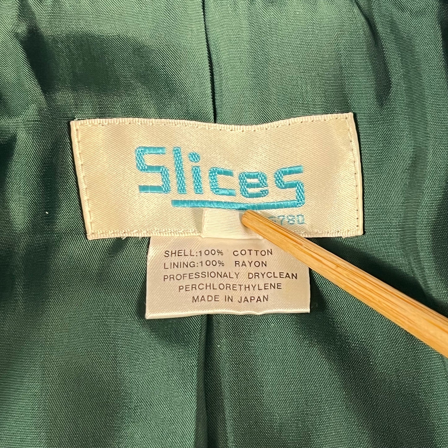 90s VTG Slices green corduroy blazer - size S