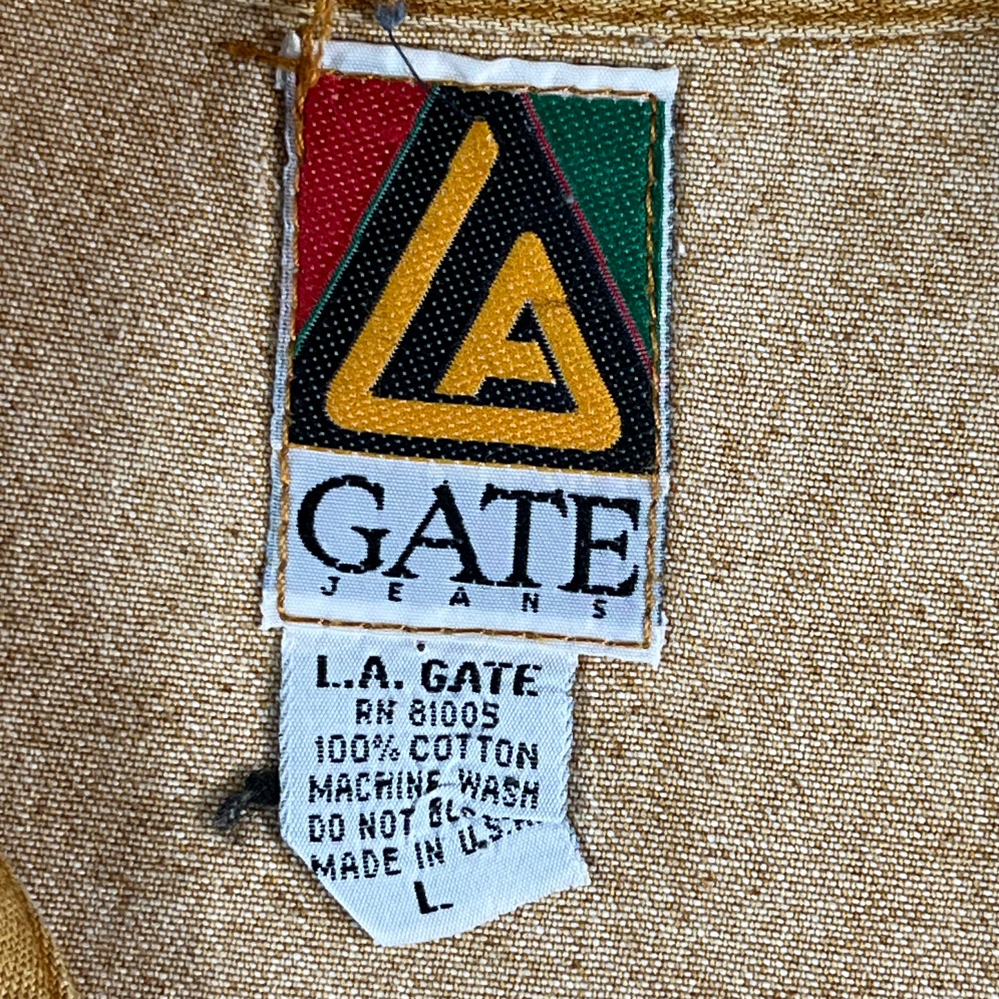 90s VTG L.A. Gate acid wash denim work shirt - L/XL