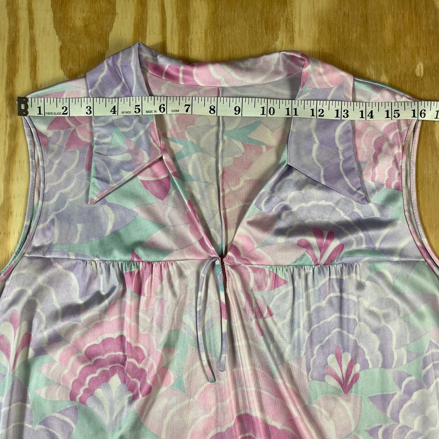 60s VTG pastel babydoll floral sleep dress - M/L