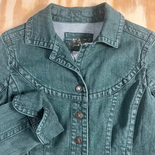 y2k vintage L.A.D. green denim jacket - S/M