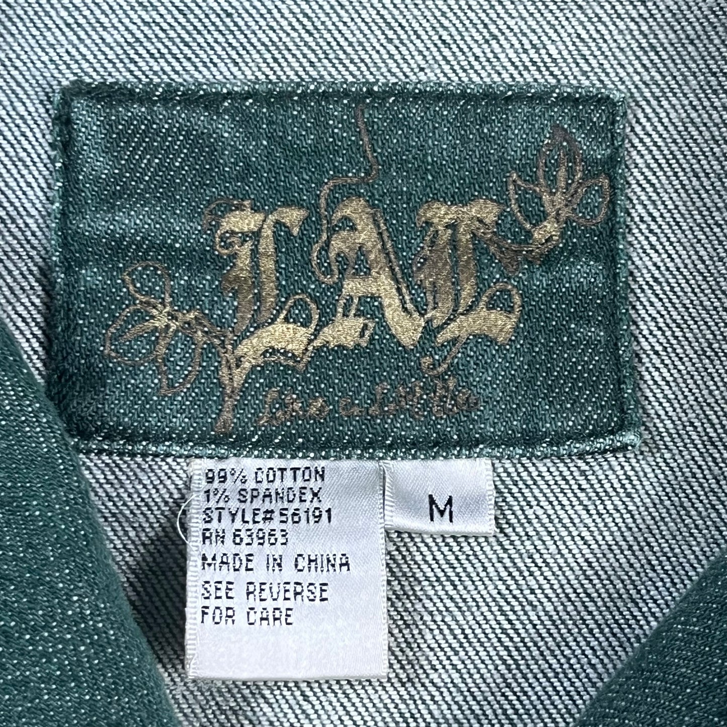 y2k vintage L.A.D. green denim jacket - S/M