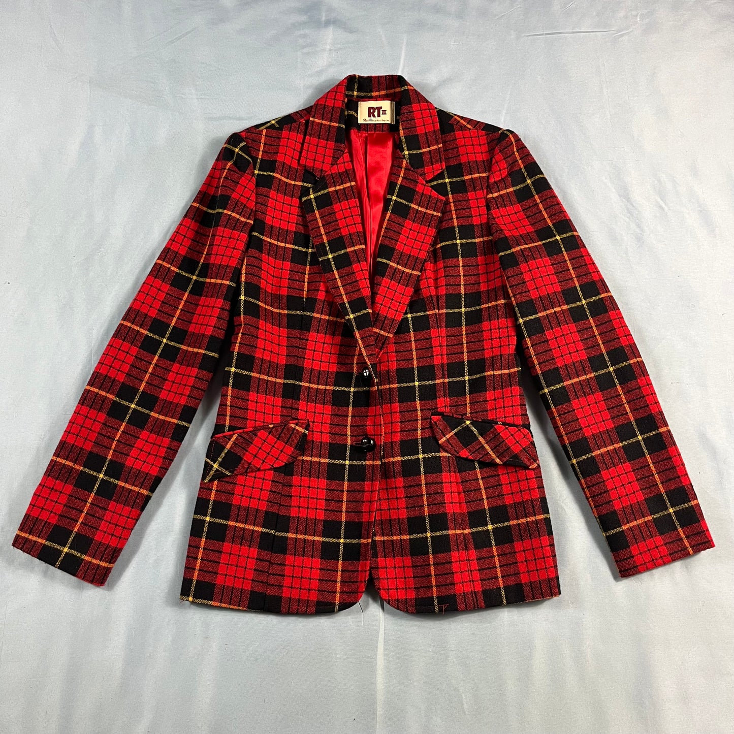 60s VTG tartan blazer jacket - size XXS/XS