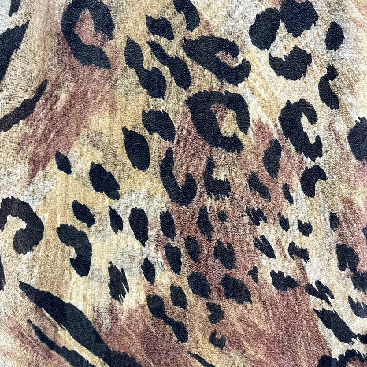 90s VTG HOT STUFF sheer leopard tiger tunic blouse - S/M