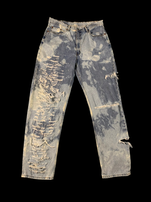 reworked Levi's distressed jeans - 36x33