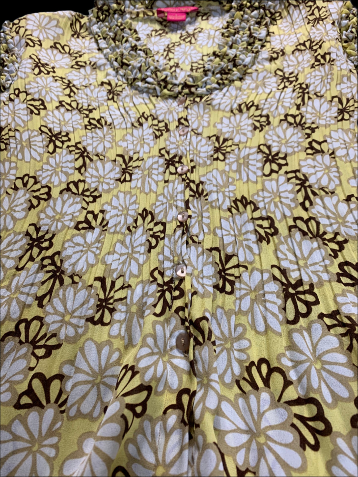 Y2K VTG peplum blouse top - size L