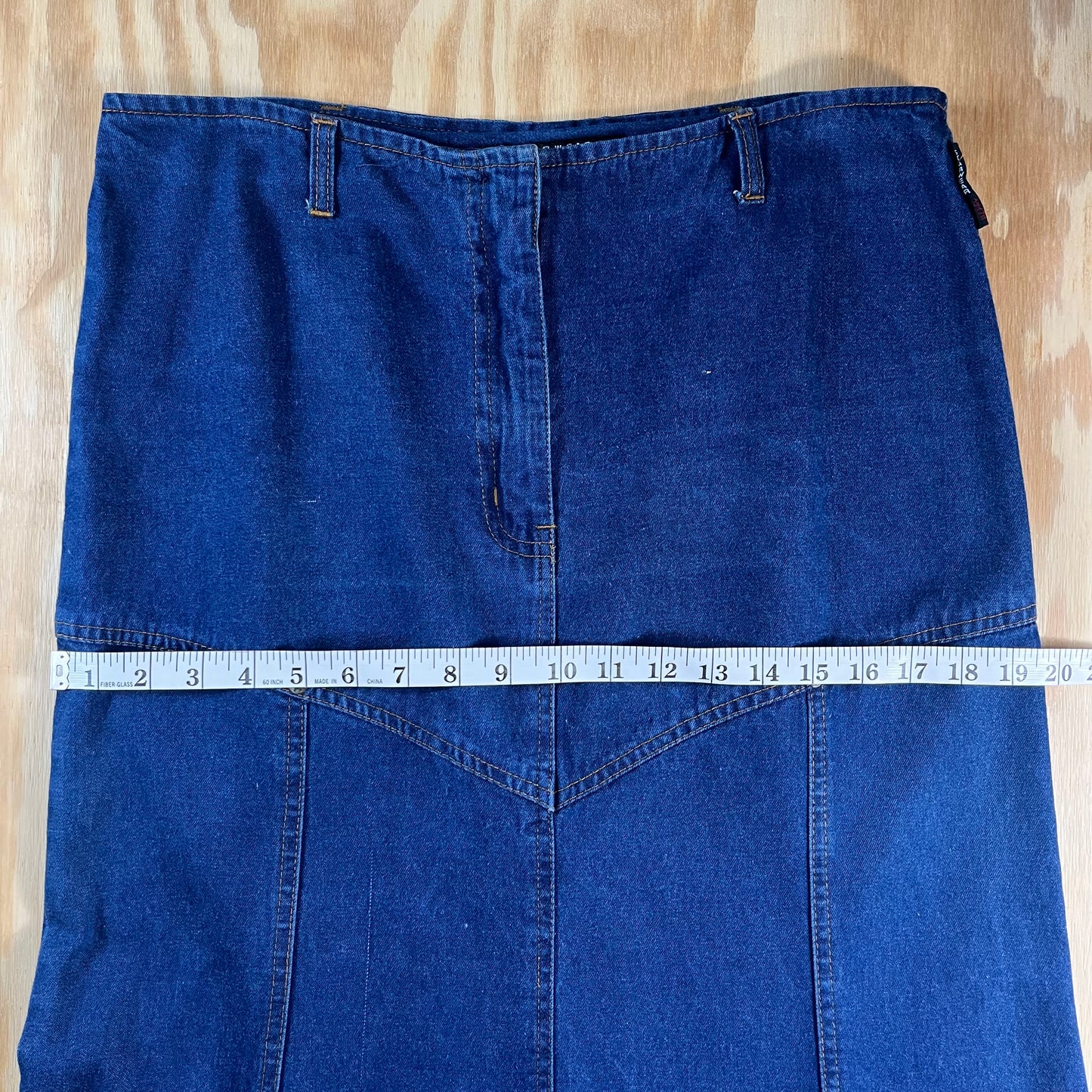 Y2K VTG Starwear Jeans paneled flare denim maxi skirt - W14/M36