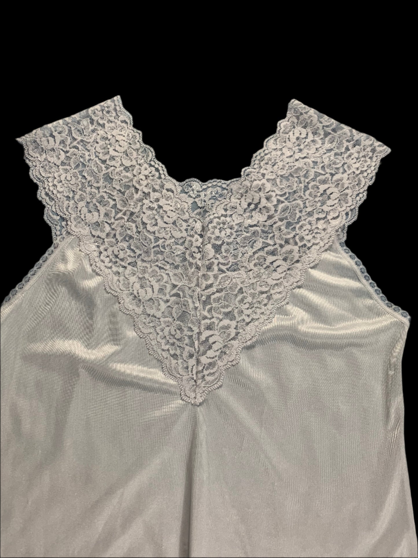 VTG lace trim cami top - size S/M