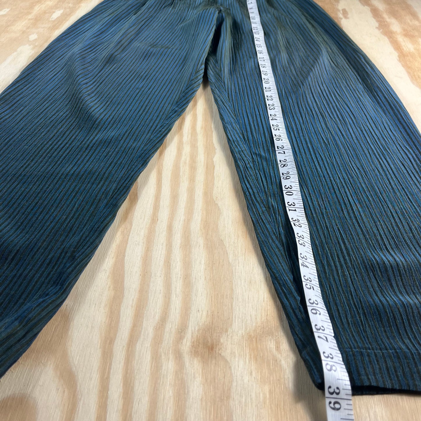 90s VTG Coldwater Creek plissé micro pleat tapered trousers - P4 - WXS/WS