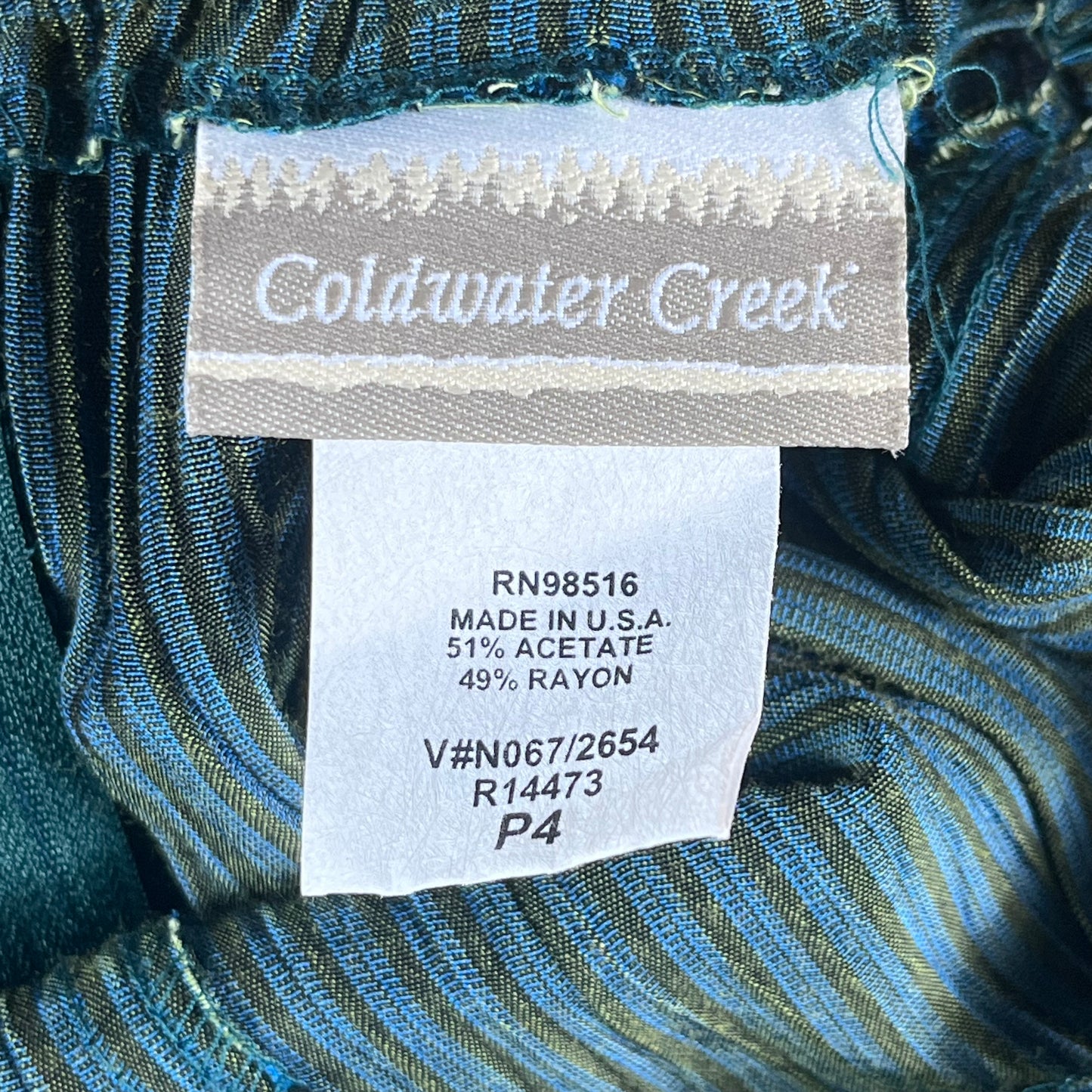 90s VTG Coldwater Creek plissé micro pleat tapered trousers - P4 - WXS/WS