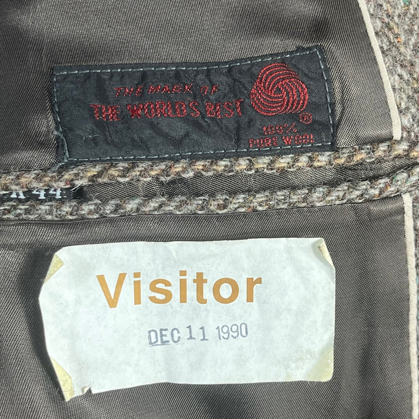 90s VTG Hanover Square Parisian donegal wool blazer - M/L