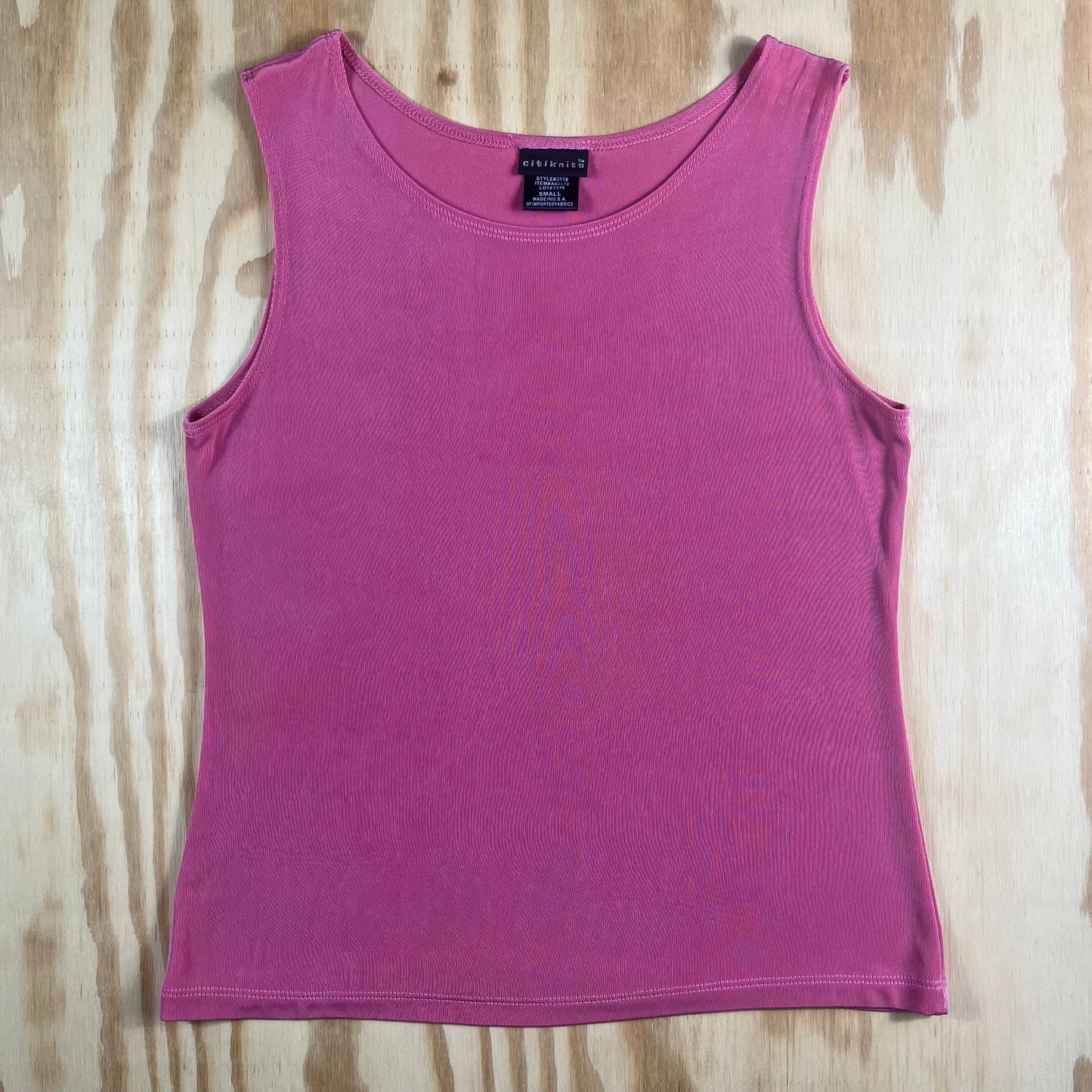 Y2K VTG Citiknits fine rib scoop neck tank top - XS/S
