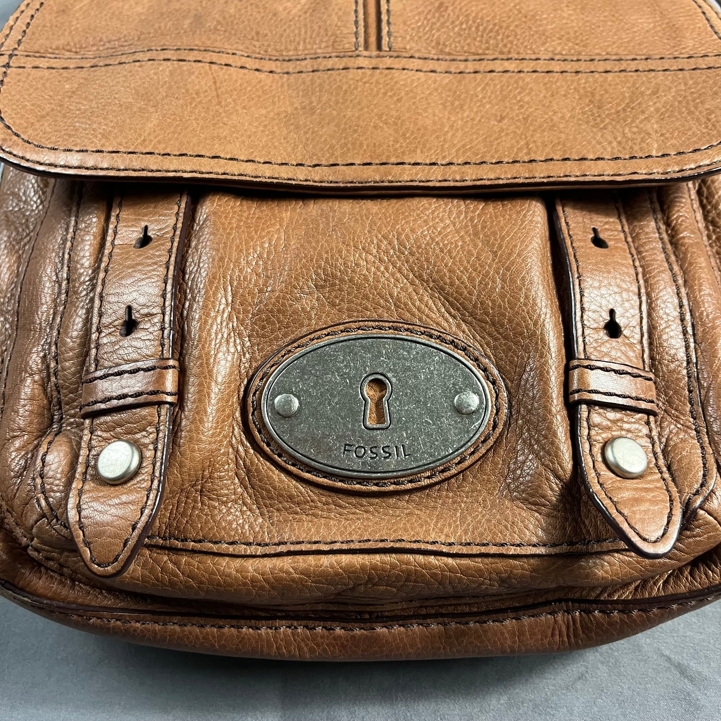 preloved Fossil leather crossbody bag - 0/S
