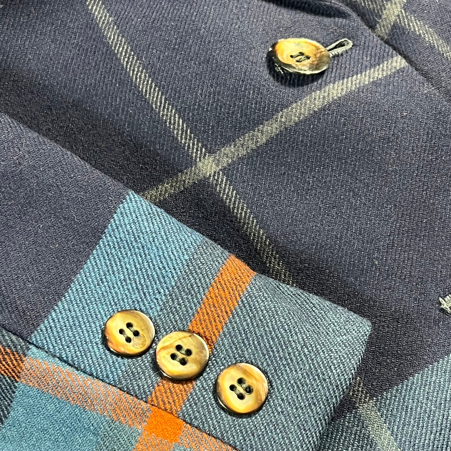 70s 80s VTG plaid sport coat jacket - size M/L