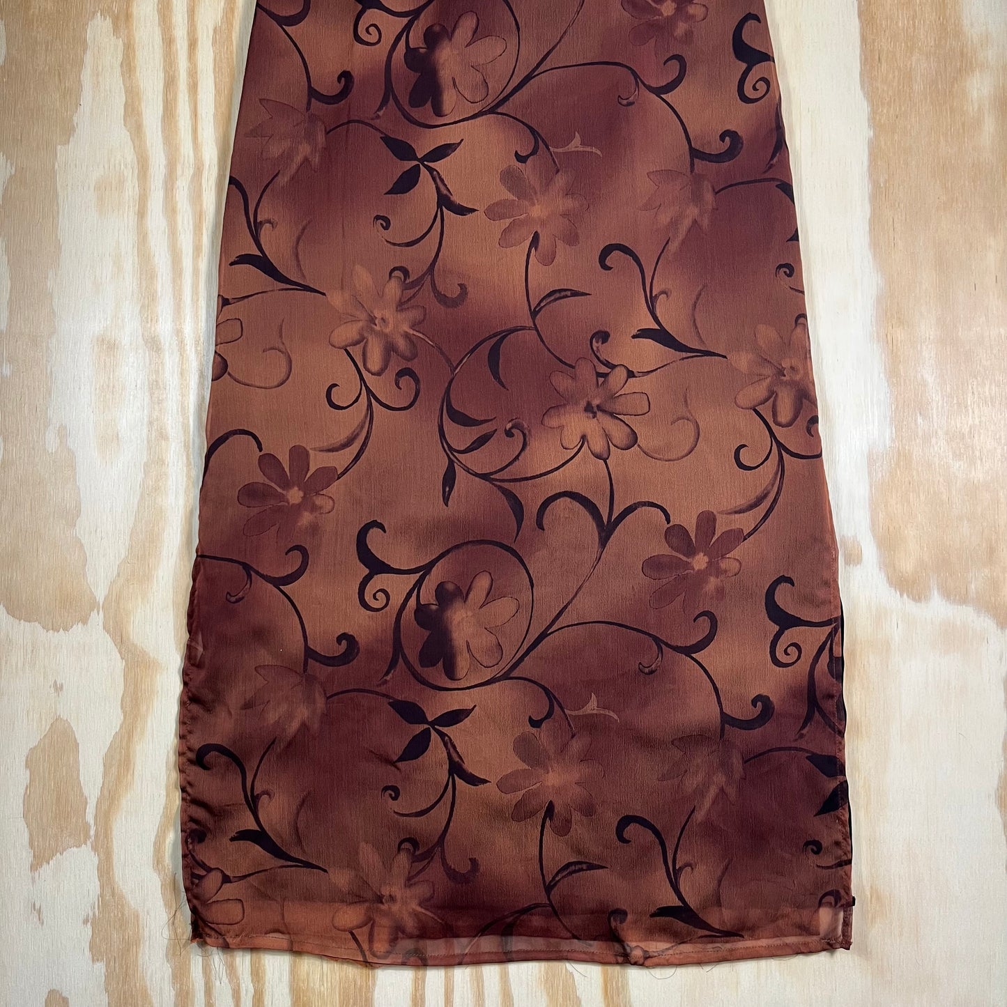 90s VTG Tessuto floral double slit maxi dress - XXS/XS