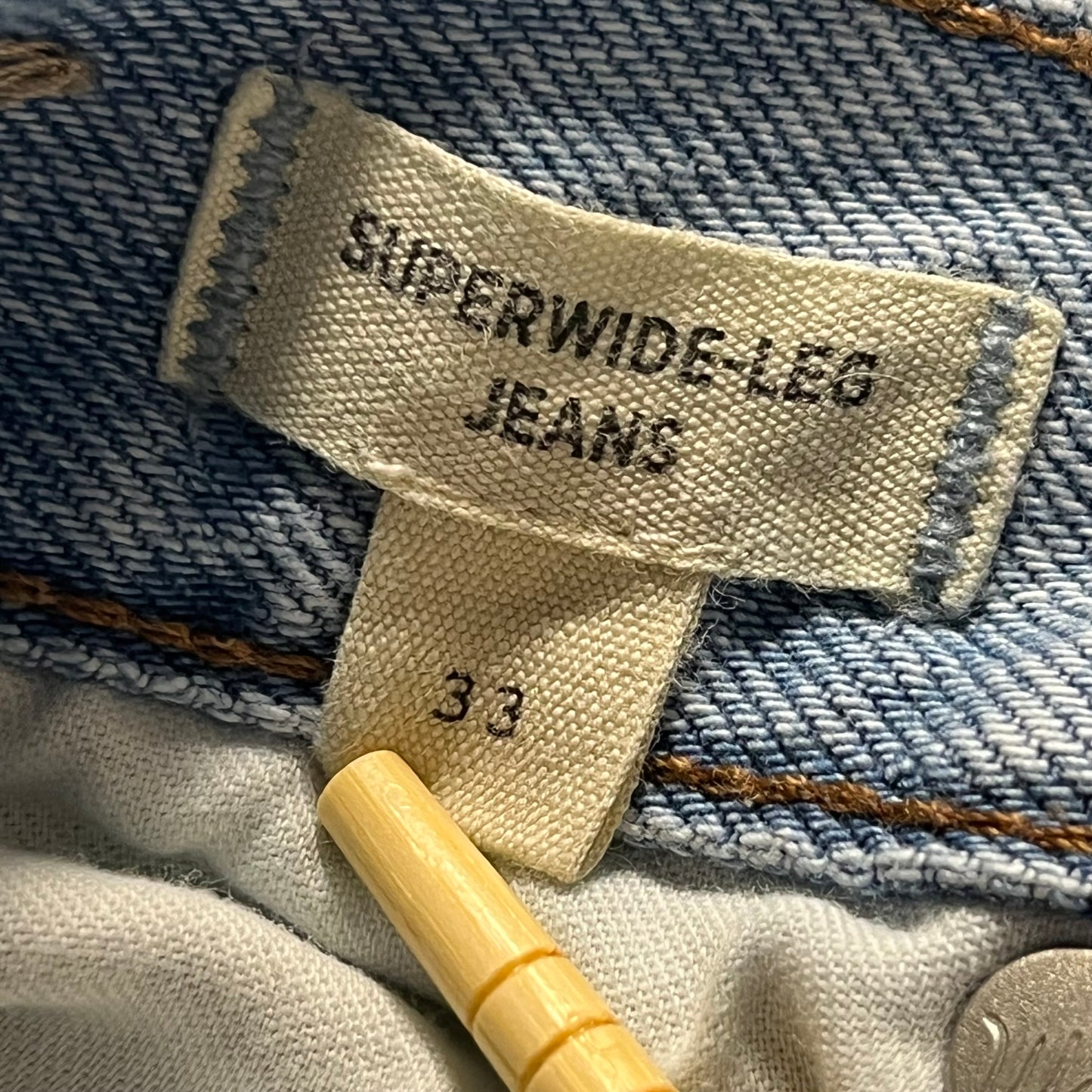 preloved Madewell superwide leg jeans - 33x33