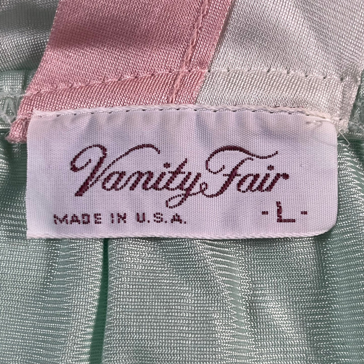 80s VTG Vanity Fair color block peignoir set - M/L
