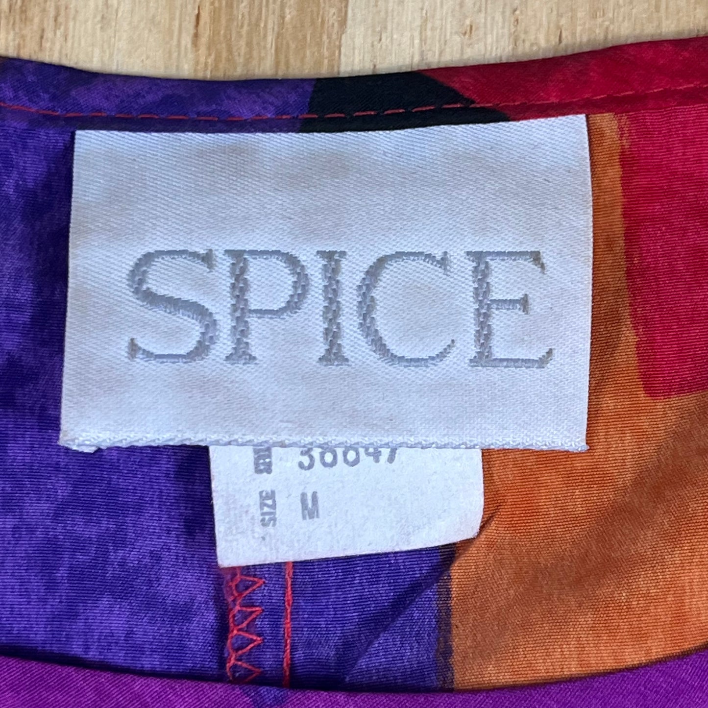 80s VTG Spice geometric graphic print top - S/M