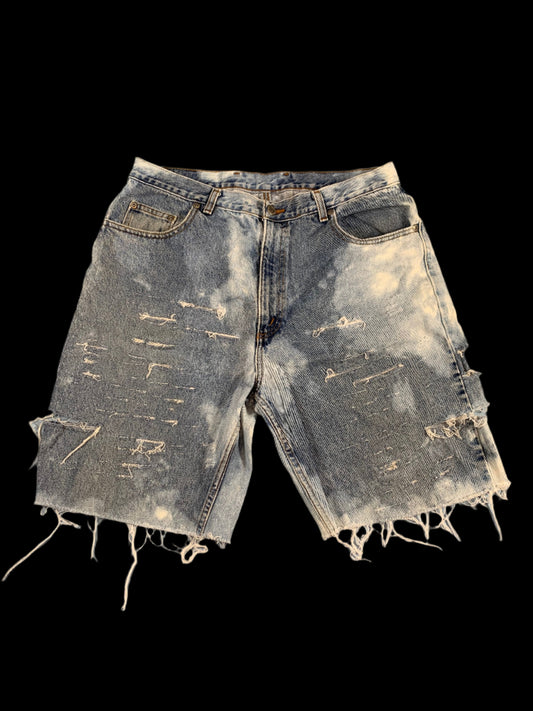 reworked distressed jorts - M/L